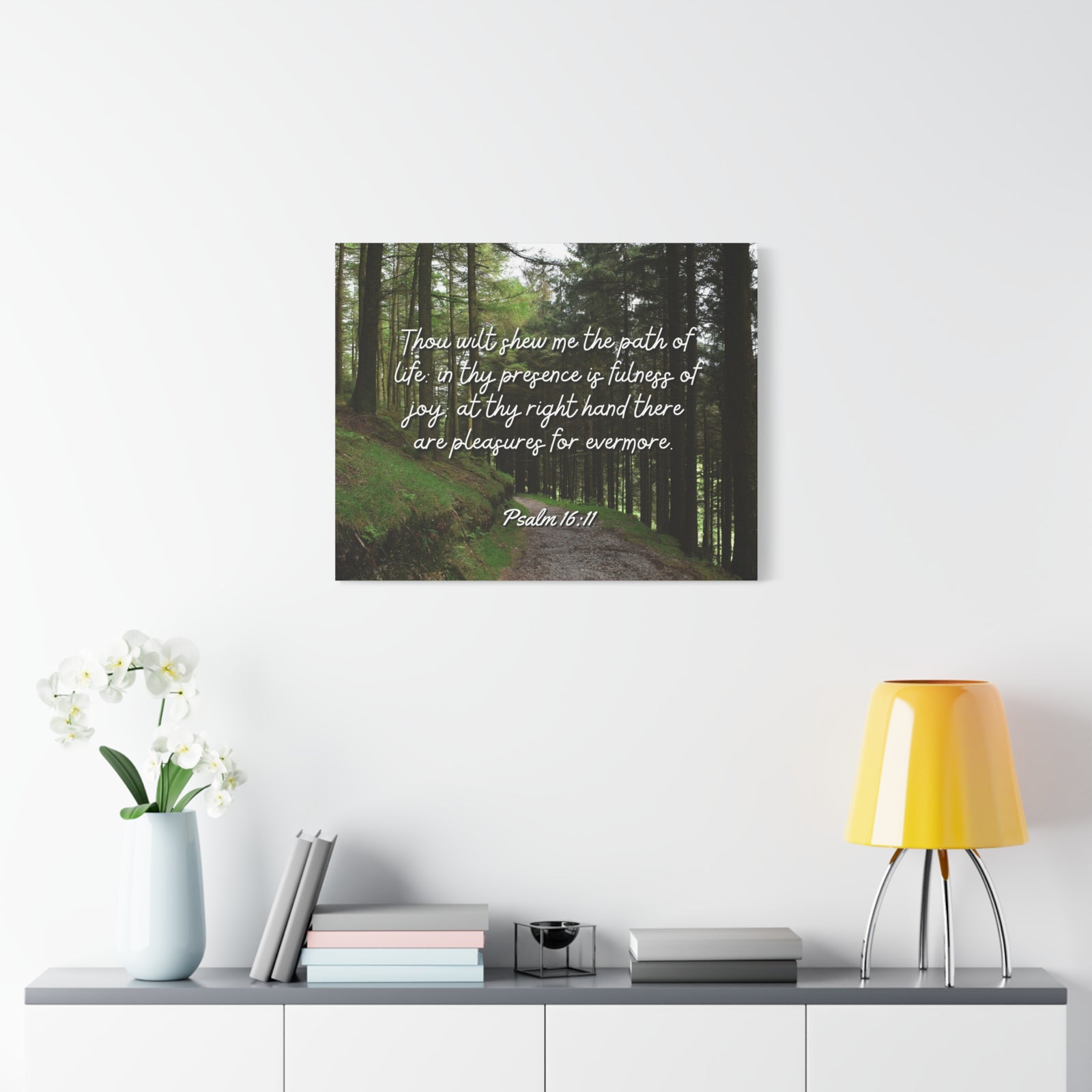 Scripture Walls The Path Of Life Psalm 16:11 Bible Verse Canvas Christian Wall Art Ready to Hang-Express Your Love Gifts