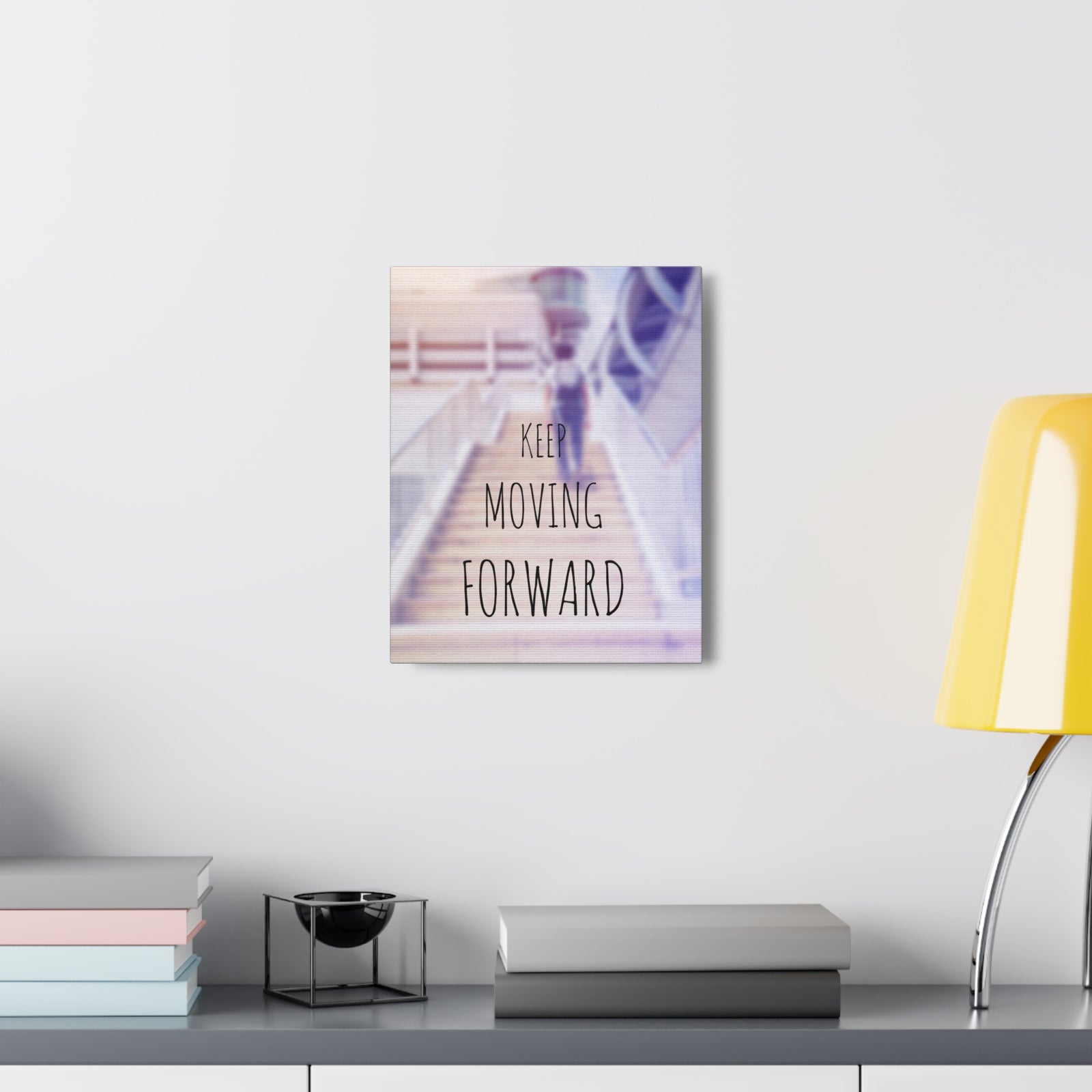 Inspirational Quote Canvas Keep Moving Forward Motivational Print Ready to Hang Artwork-Express Your Love Gifts