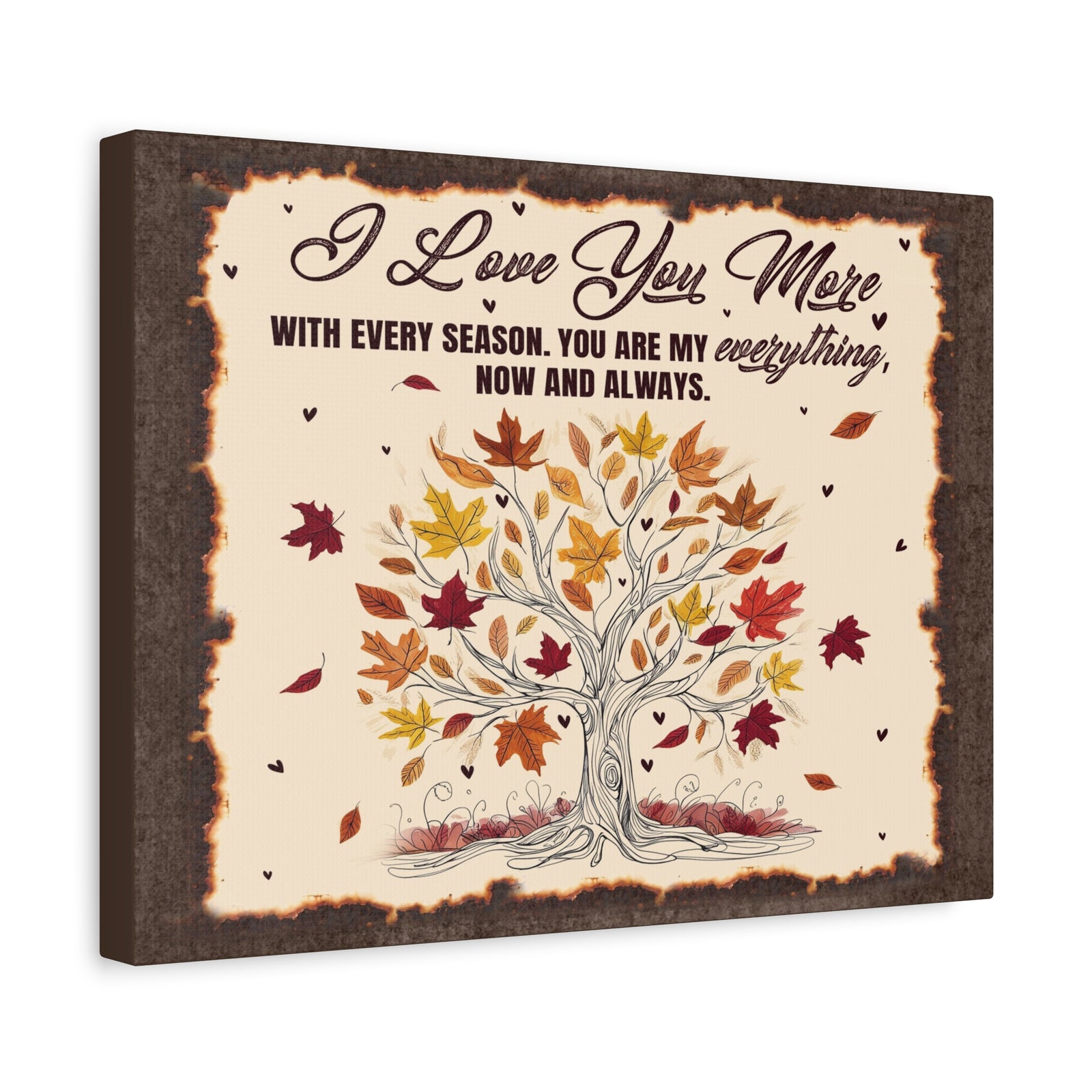 To My Wife I Love You More - Seasonal Tree of Love Canvas Wall Art - Heartfelt Gift for Every Season-Express Your Love Gifts