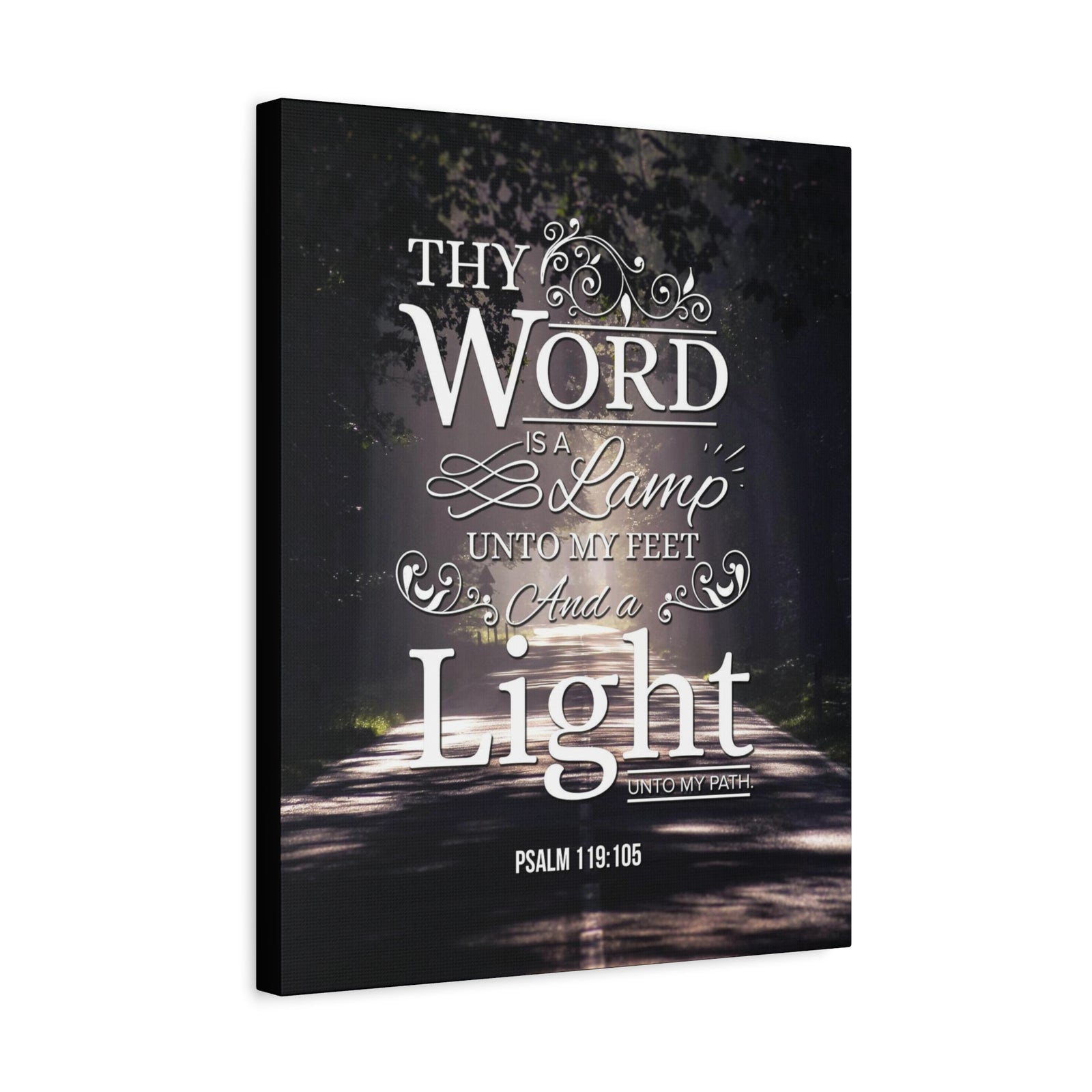 Bible Verse Canvas Thy Word is a Lamp Unto my Feet Psalm 119:105 Bible Verse Wall Art Scripture Art Faith Artwork Christian Home Decor-Express Your Love Gifts