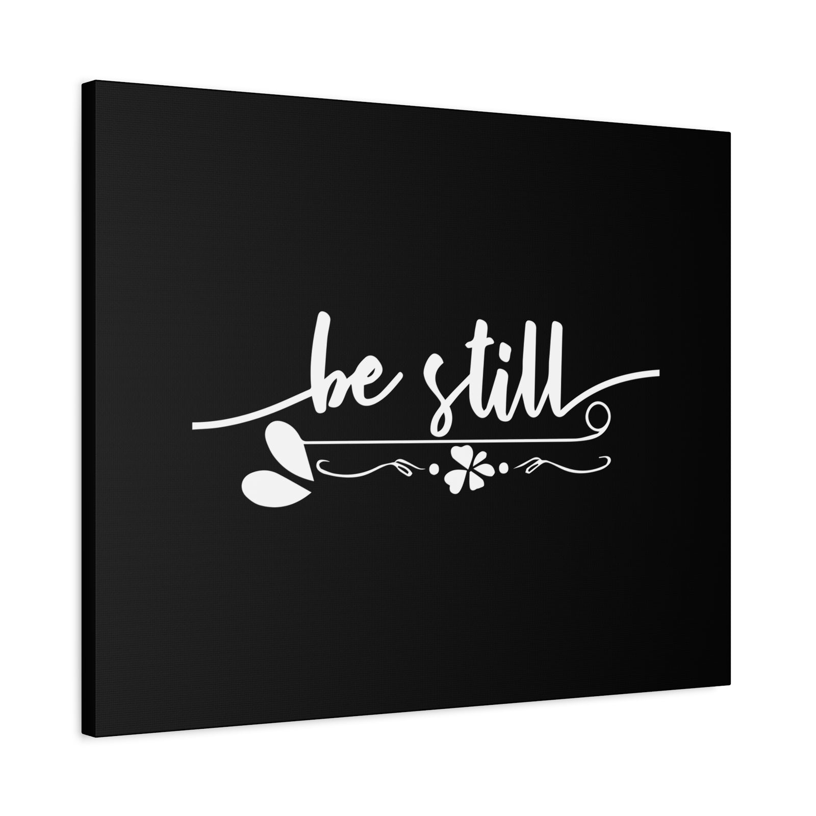 Scripture Canvas Be Still Flower Psalm 46:10 Christian Wall Art Bible Verse Print Ready to Hang-Express Your Love Gifts