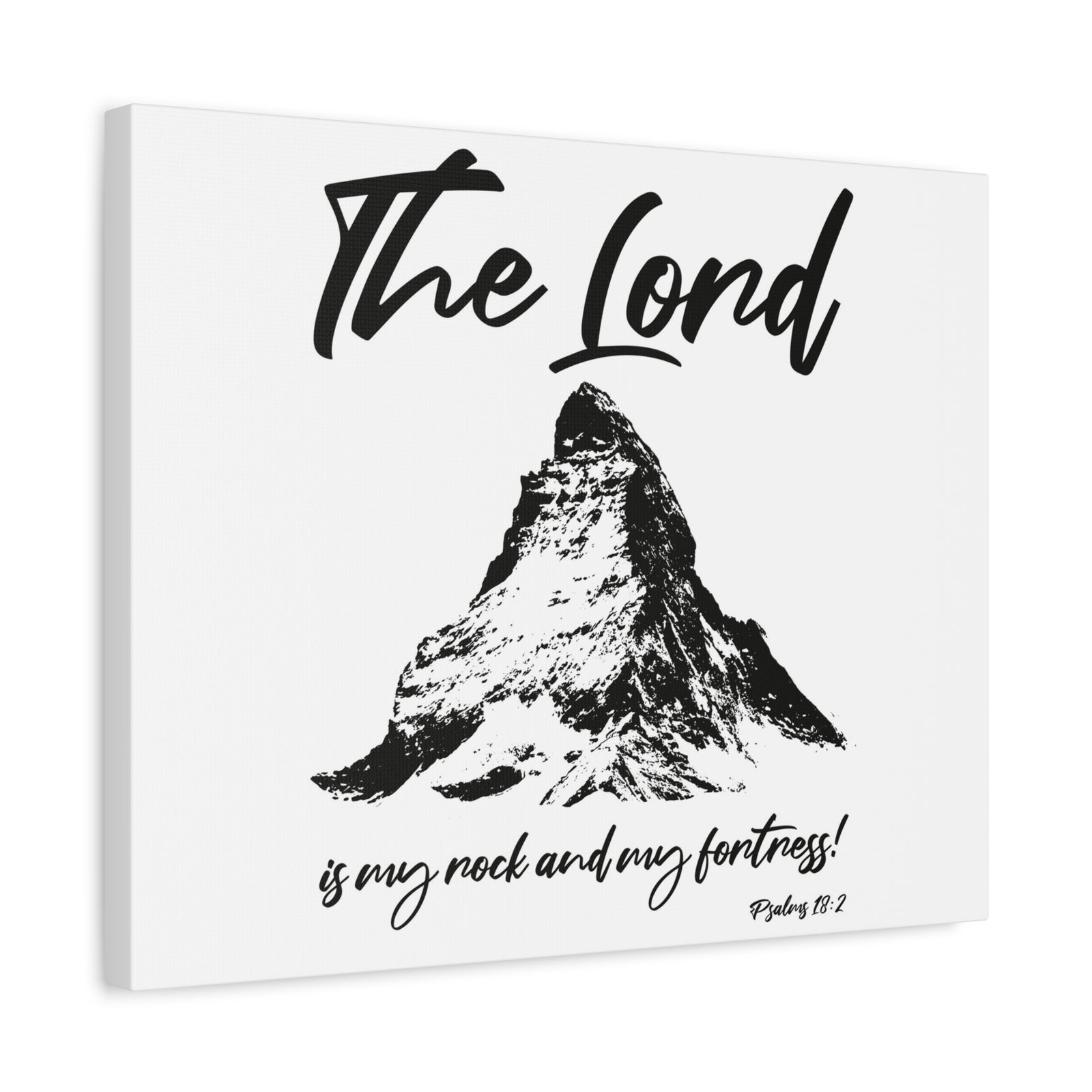 Scripture Walls Psalms 18:2 My Rock My Fortress Bible Verse Canvas Christian Wall Art Ready to Hang Unframed-Express Your Love Gifts