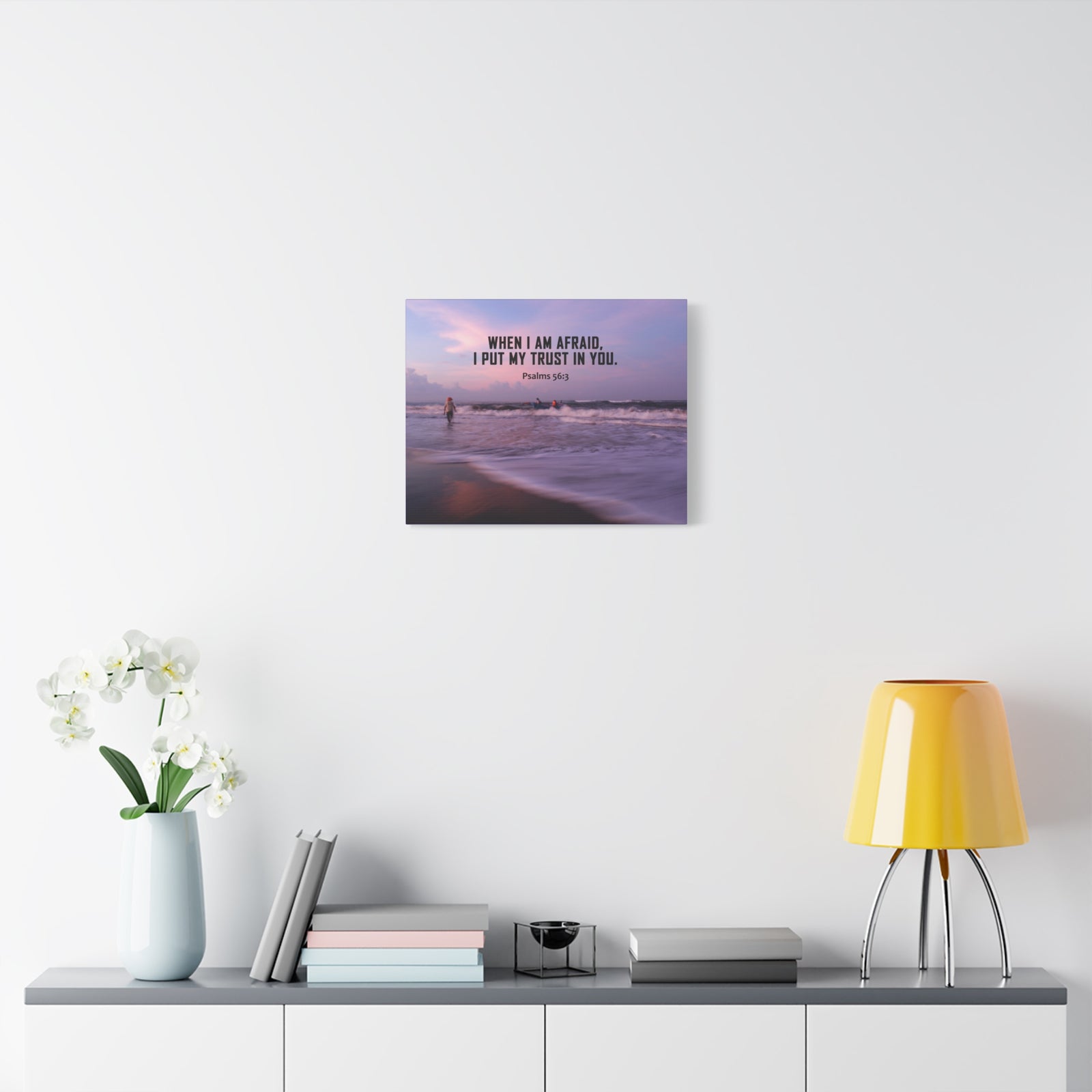 Scripture Canvas My Trust In You Psalm 56:3 Christian Wall Art Bible Verse Print Ready to Hang-Express Your Love Gifts