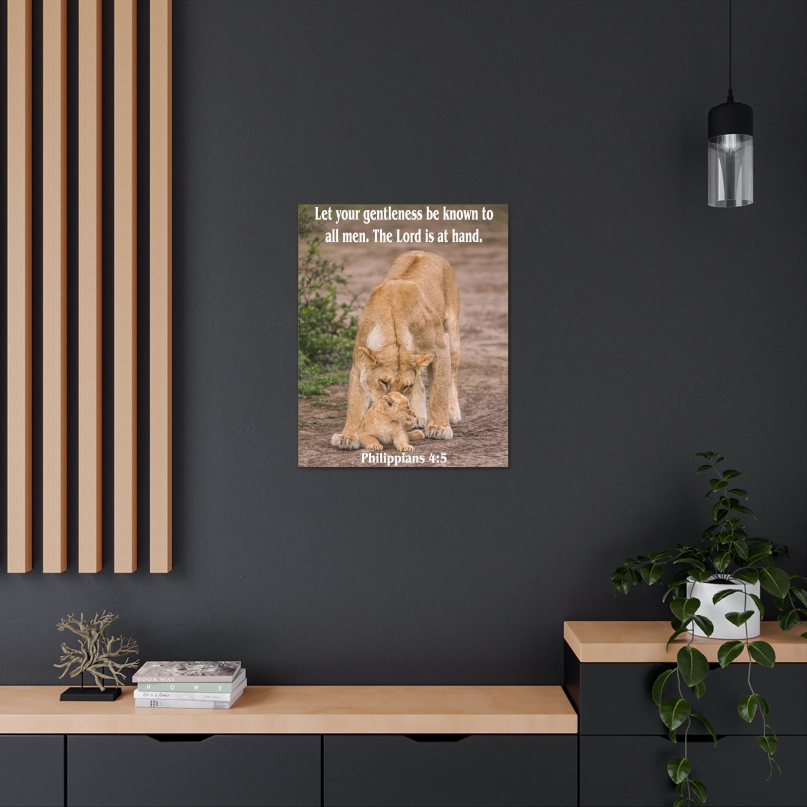 Scripture Canvas The Lord is at Hand Philippians 4:5 Christian Wall Art Bible Verse Print Ready to Hang-Express Your Love Gifts