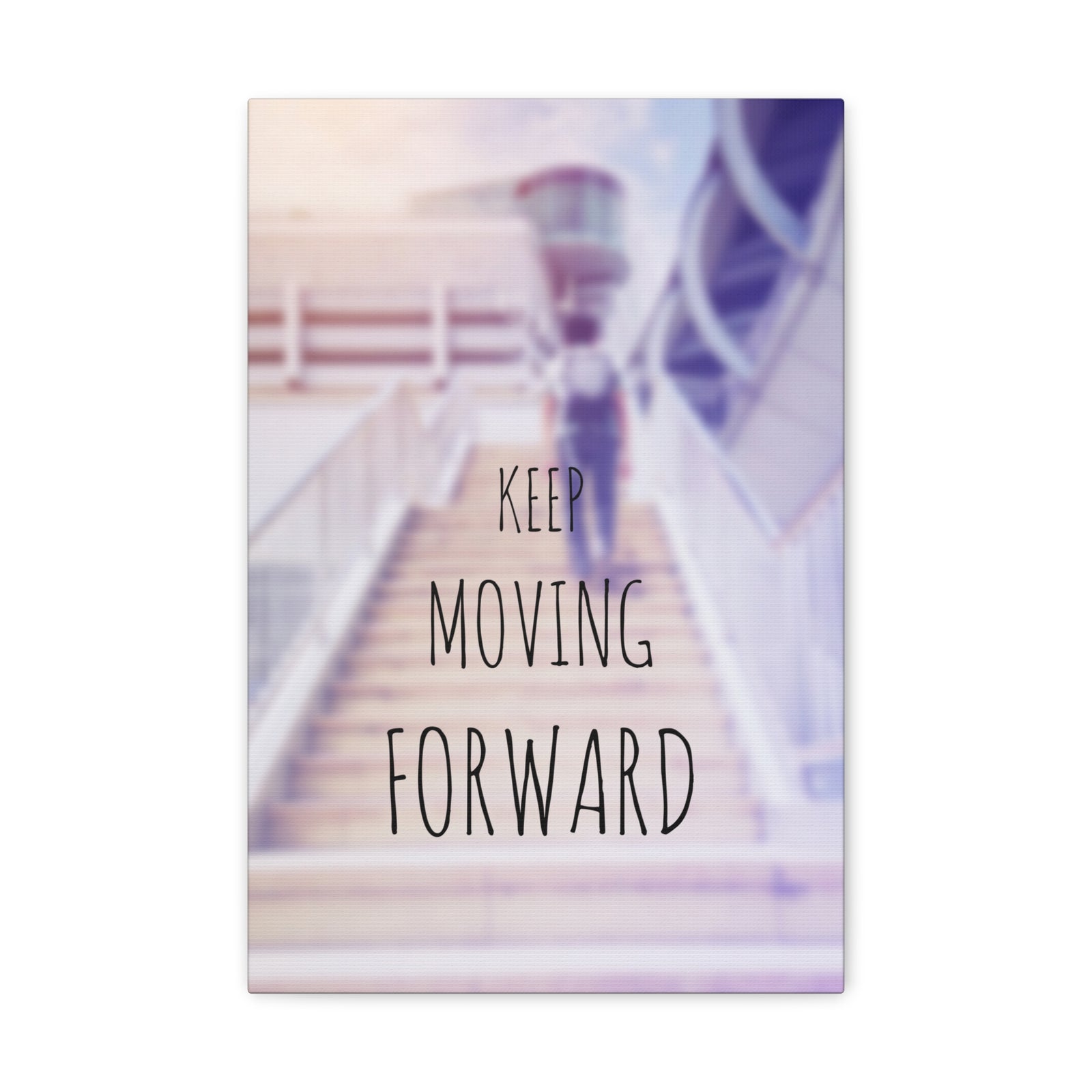 Inspirational Quote Canvas Keep Moving Forward Motivational Print Ready to Hang Artwork-Express Your Love Gifts
