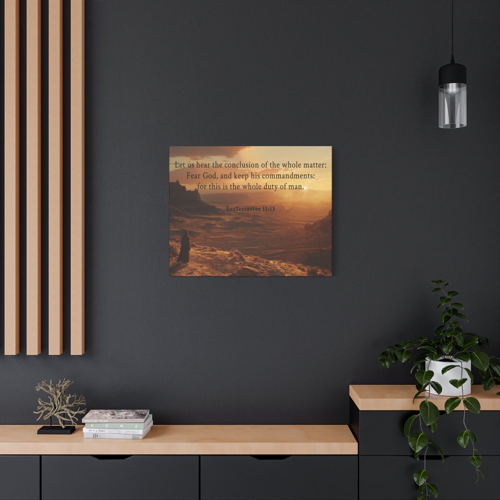 Scripture Walls Ecclesiastes 12:13 Bible Verse Canvas Christian Wall Art Ready to Hang Unframed-Express Your Love Gifts