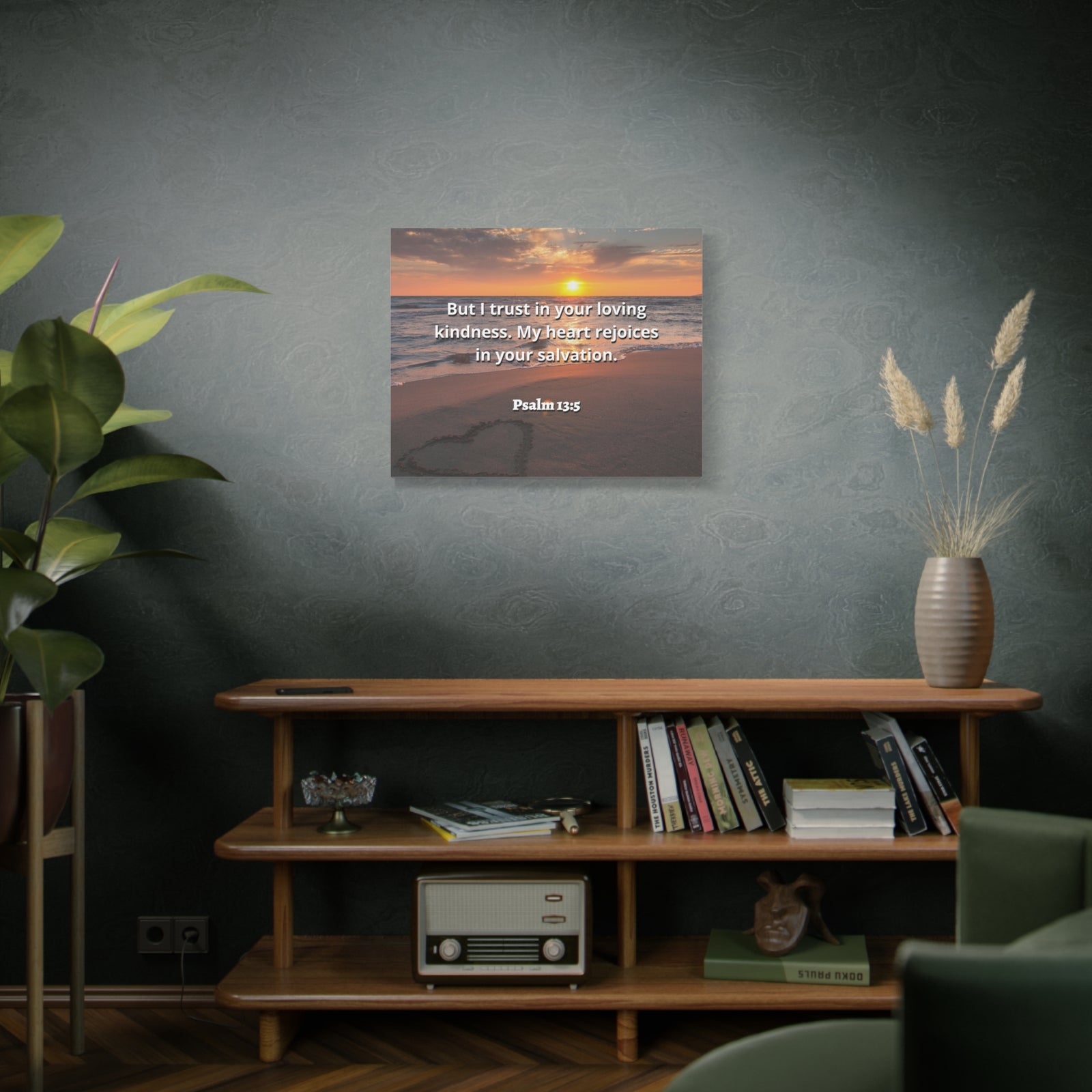 Scripture Canvas Thy Salvation Psalm 13:5 Christian Wall Art Bible Verse Print Ready to Hang-Express Your Love Gifts
