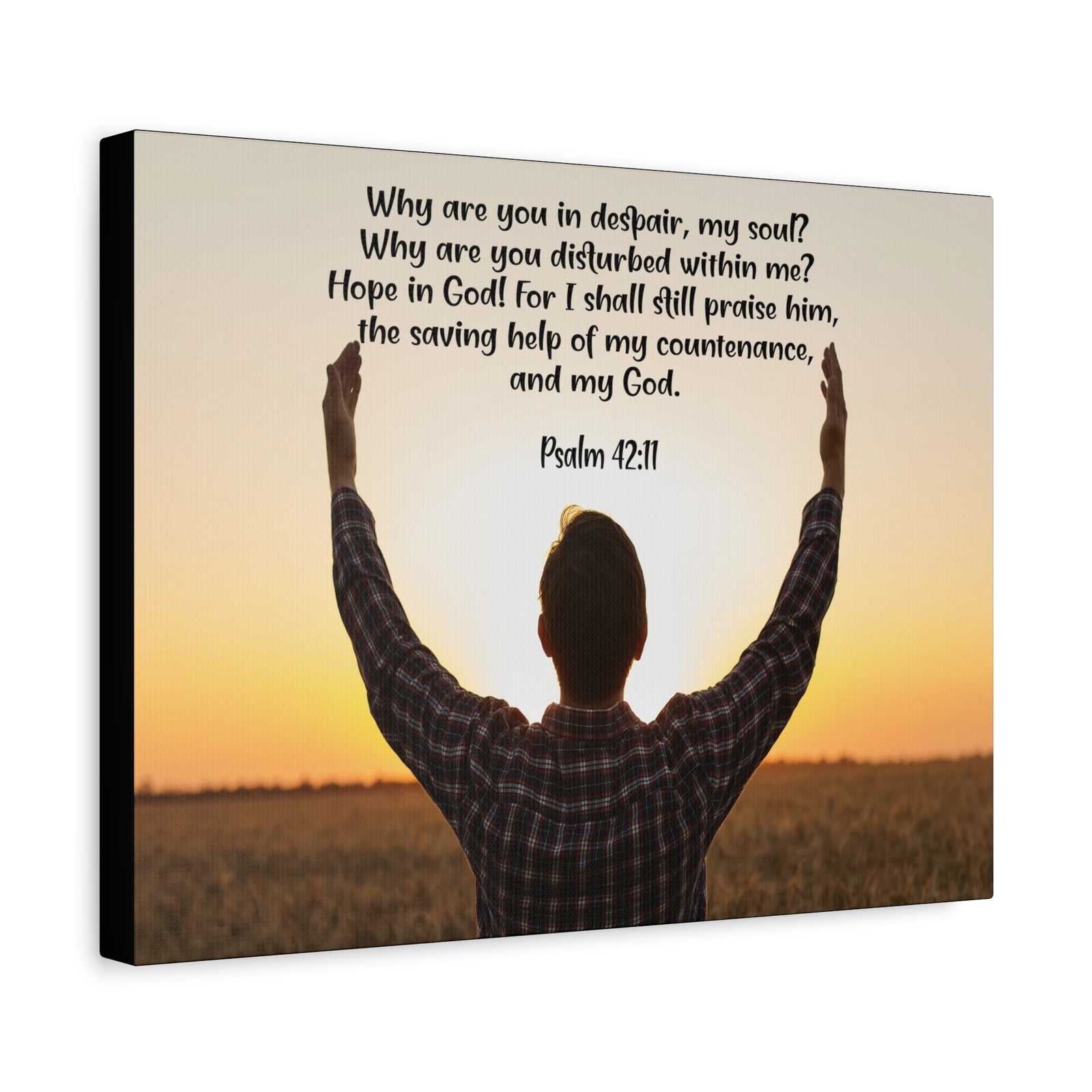 Scripture Walls Hope in God Psalm 42:11 Bible Verse Canvas Christian Wall Art Ready to Hang-Express Your Love Gifts