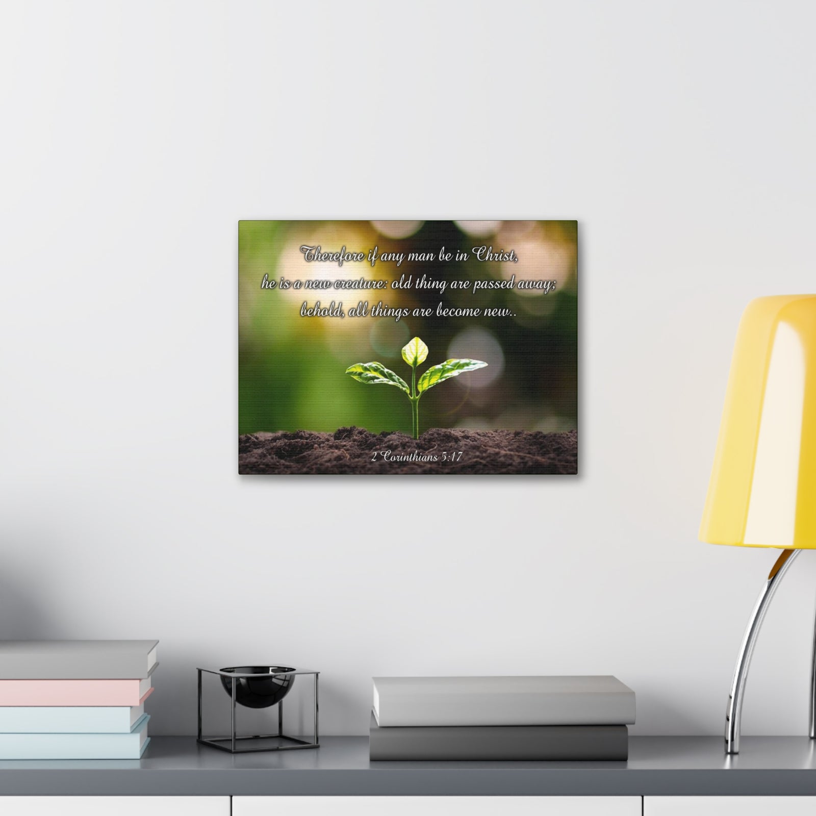 Scripture Walls Men Be in Christ 2 Corinthians 5:17 Christian Wall Art Print Ready to Hang Unframed-Express Your Love Gifts