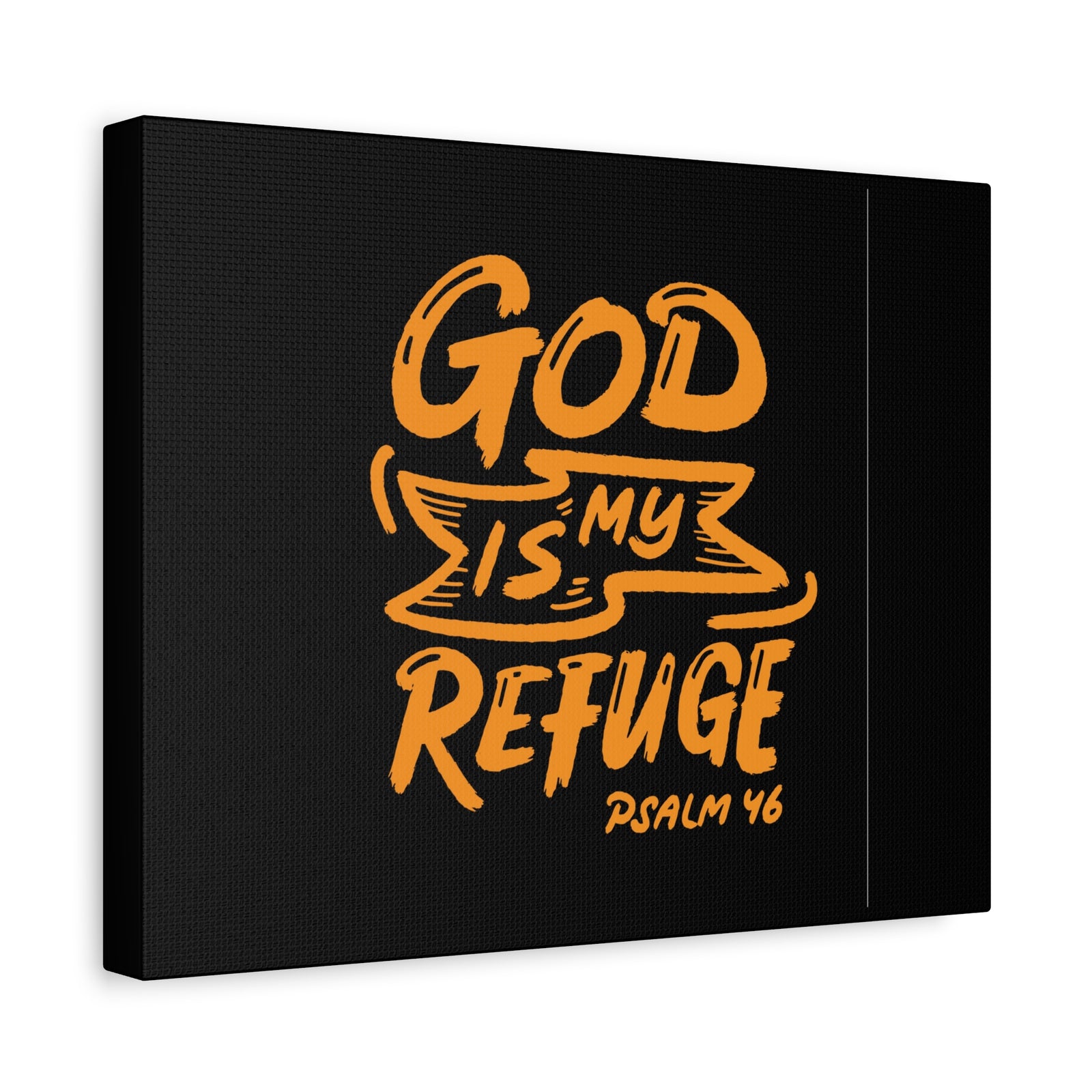 Scripture Canvas My Refuge Psalm 46 Christian Wall Art Bible Verse Print Ready to Hang-Express Your Love Gifts