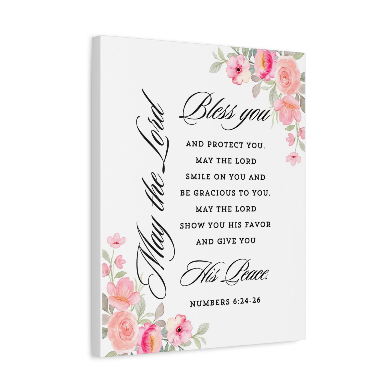 Scripture Walls Numbers 6:24-26 His Blessing Upon You Bible Verse Canvas Christian Wall Art Ready to Hang Unframed-Express Your Love Gifts
