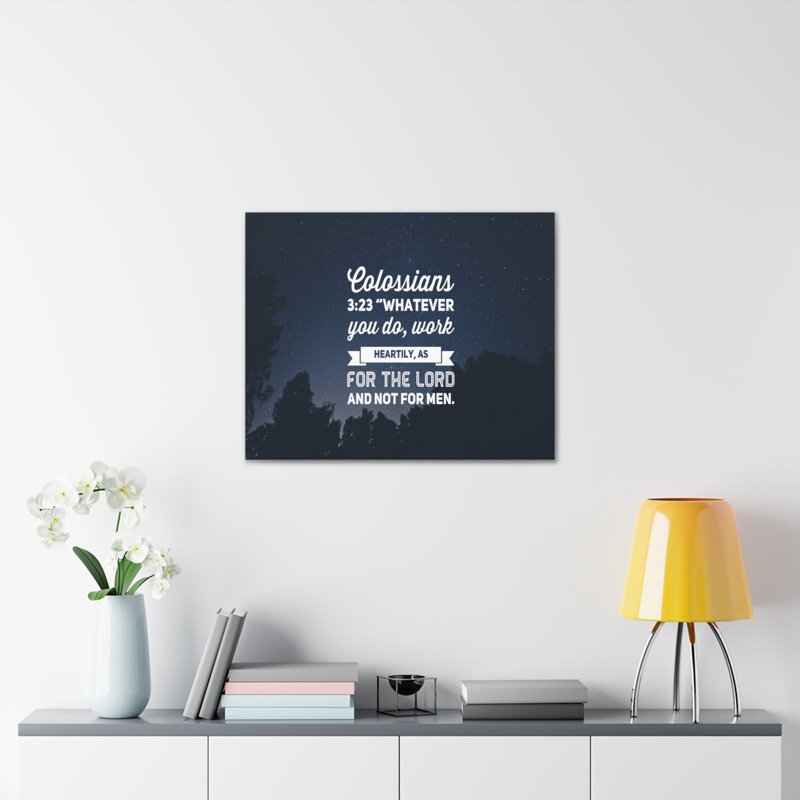 Scripture Canvas For The Lord Colossians 3:23 Christian Wall Art Bible Verse Print Ready to Hang-Express Your Love Gifts