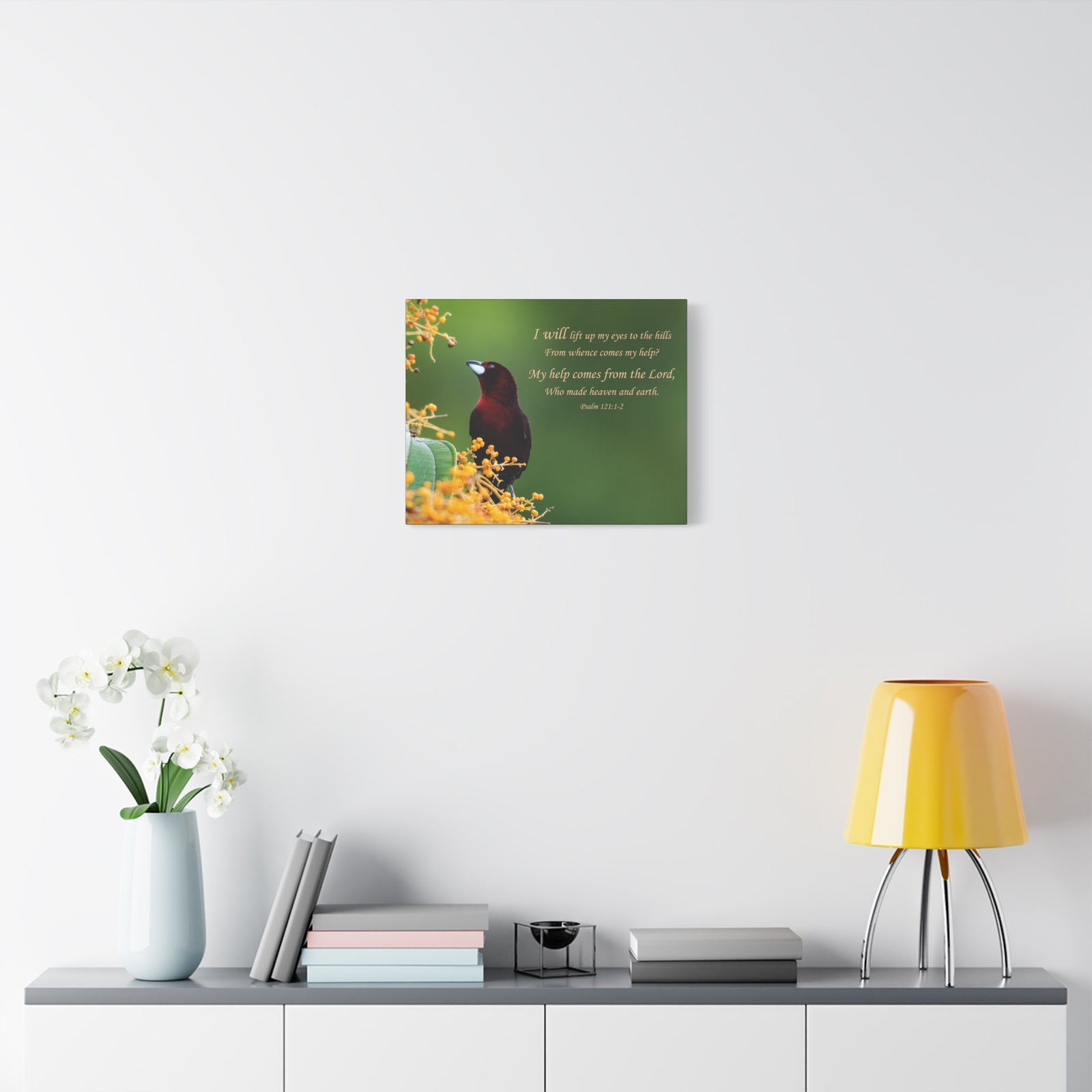 Scripture Walls Psalm 121:1-2 Heaven and Earth Bible Verse Canvas Christian Wall Art Ready to Hang Unframed-Express Your Love Gifts