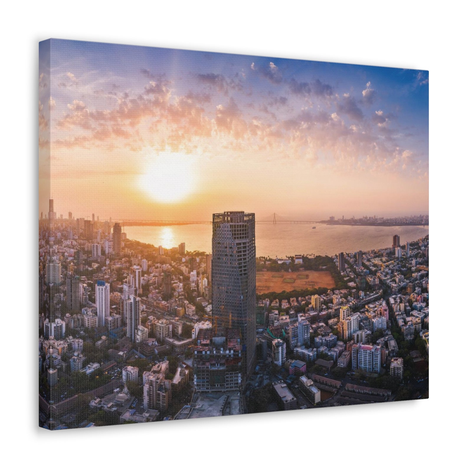 Mumbai Daytime Skyline Canvas Artwork High-Quality Breathtaking Stunning Cityscape for Home Decor Ready to Hang-Express Your Love Gifts