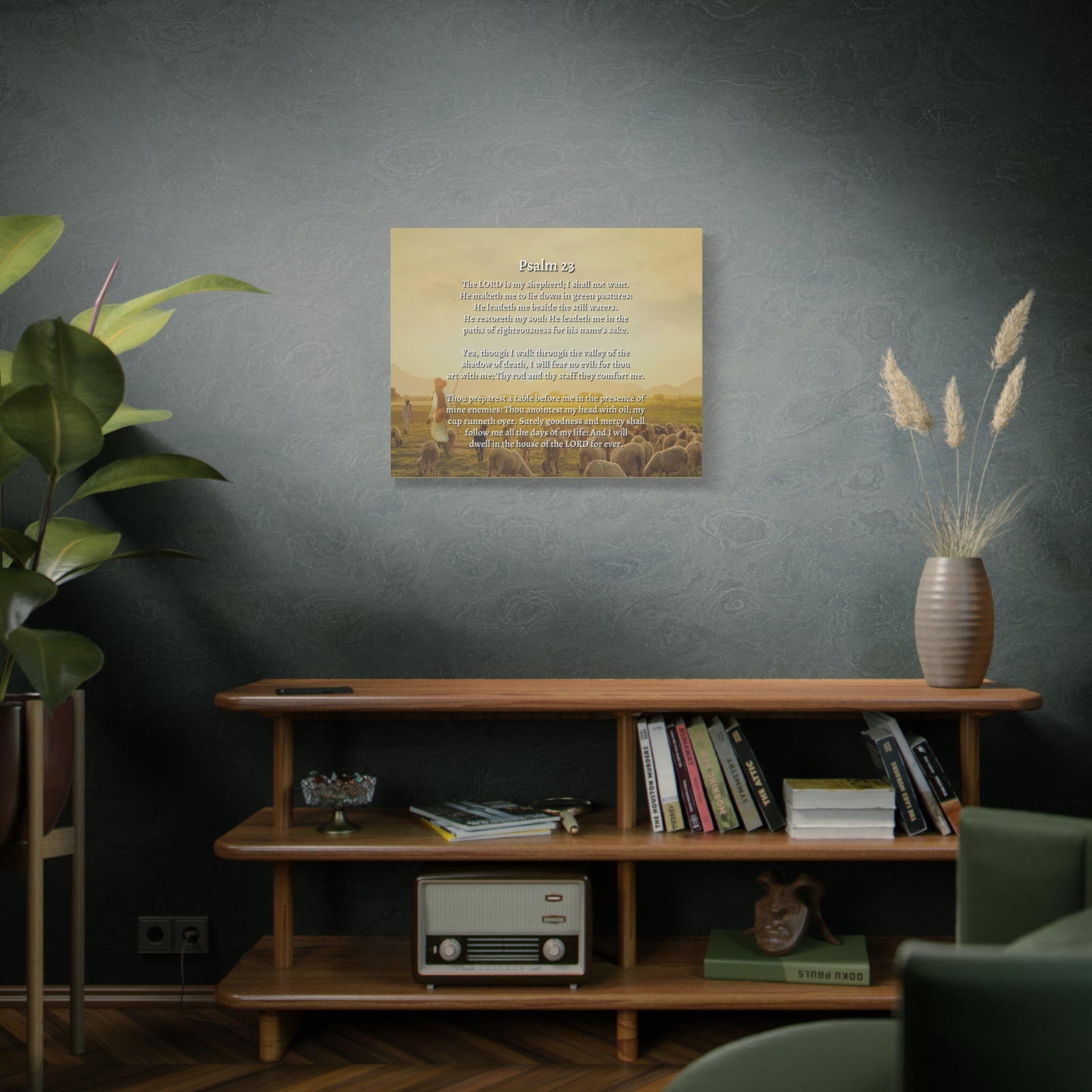 Scripture Walls Lord Is My Shepherd Herding Psalm 23 Bible Verse Canvas Christian Wall Art Ready to Hang-Express Your Love Gifts
