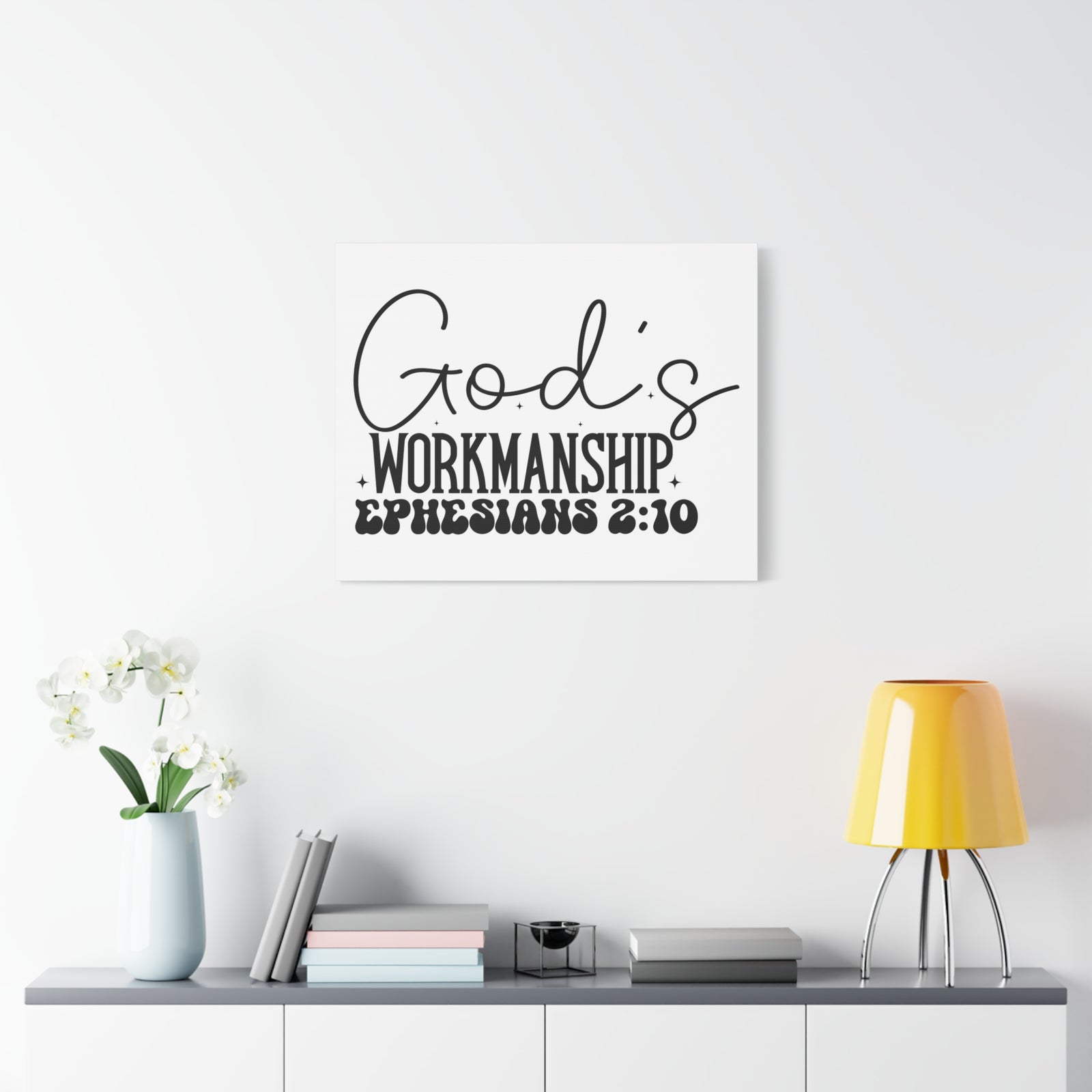 Scripture Walls Ephesians 2:10 I am God's Workmanship Bible Verse Canvas Christian Wall Art Ready to Hang Unframed-Express Your Love Gifts