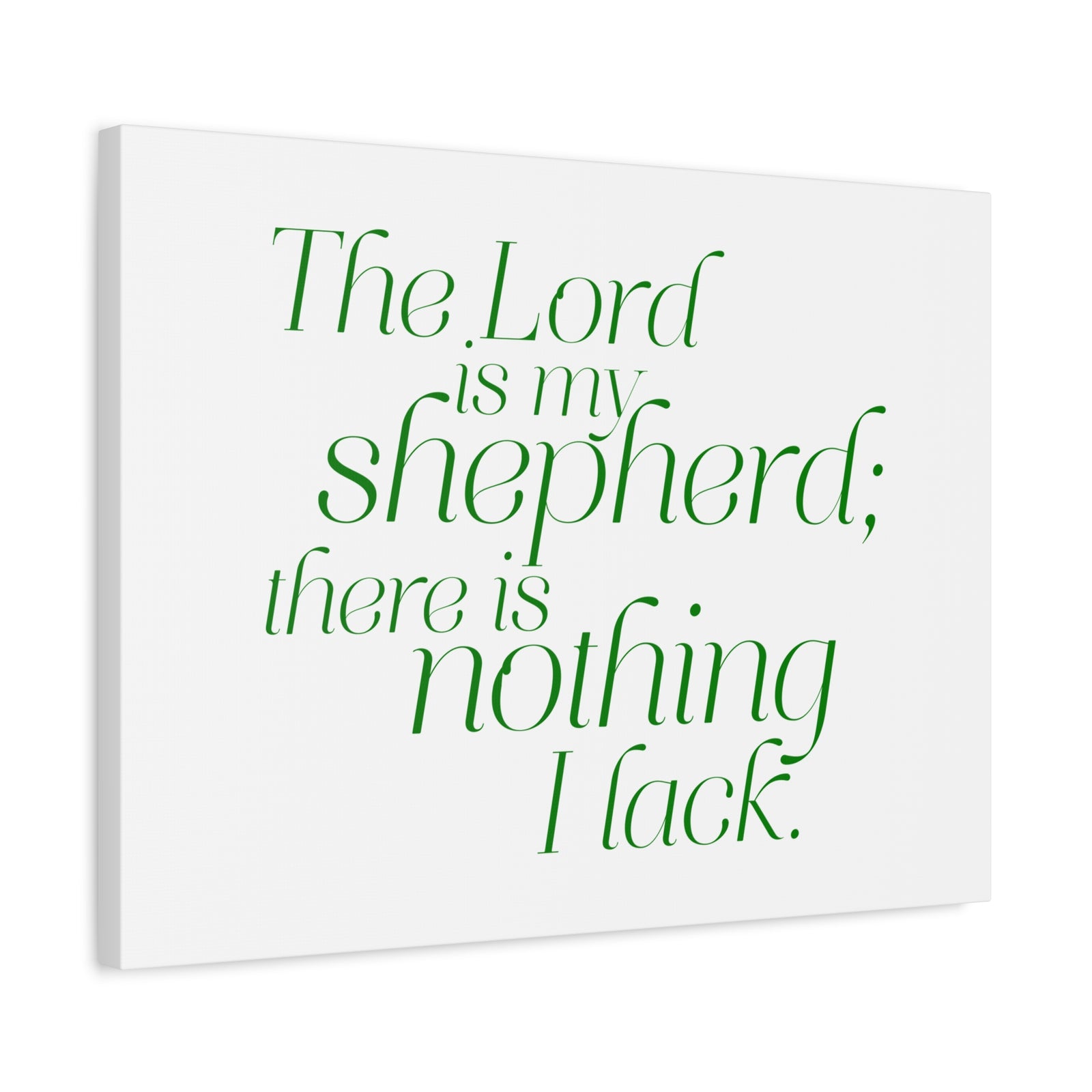 Scripture Walls My Shepherd Green Psalm 23:1 Bible Verse Canvas Christian Wall Art Ready to Hang-Express Your Love Gifts
