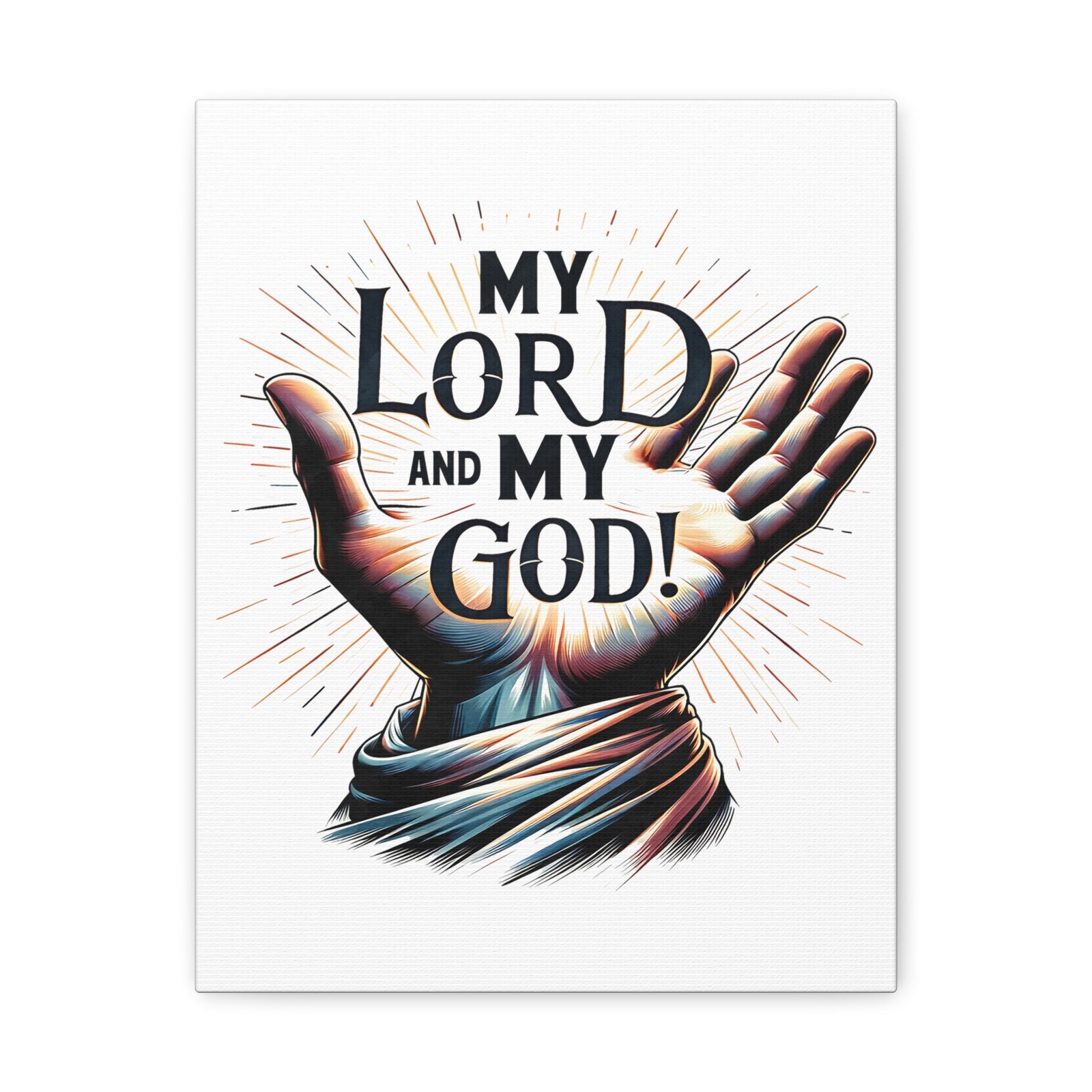 Scripture Walls John 20:28 My Lord and My God! Bible Verse Canvas Christian Wall Art Ready to Hang Unframed-Express Your Love Gifts