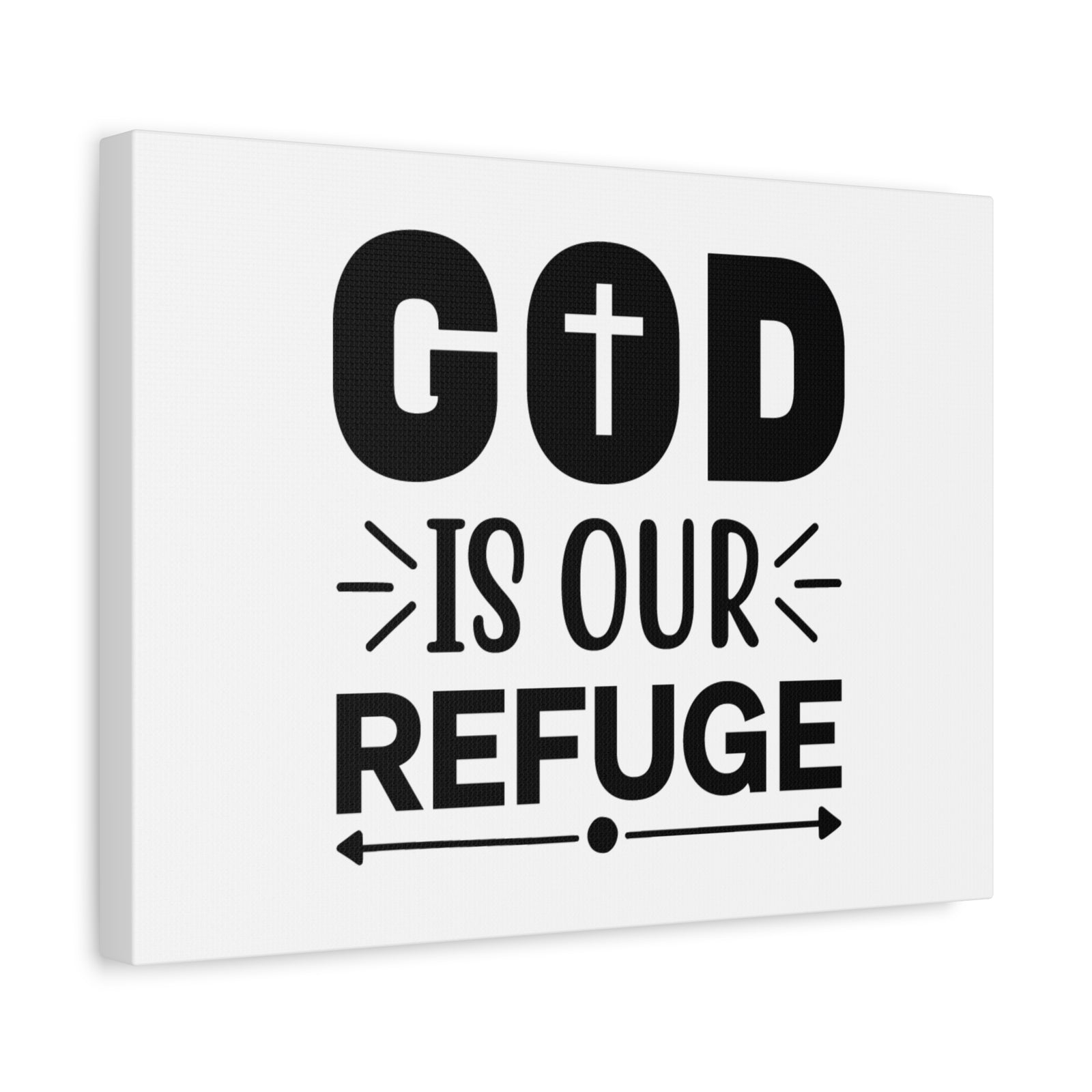 Scripture Canvas God Is Our Refuge Psalm 46:1 Christian Wall Art Bible Verse Print Ready to Hang-Express Your Love Gifts