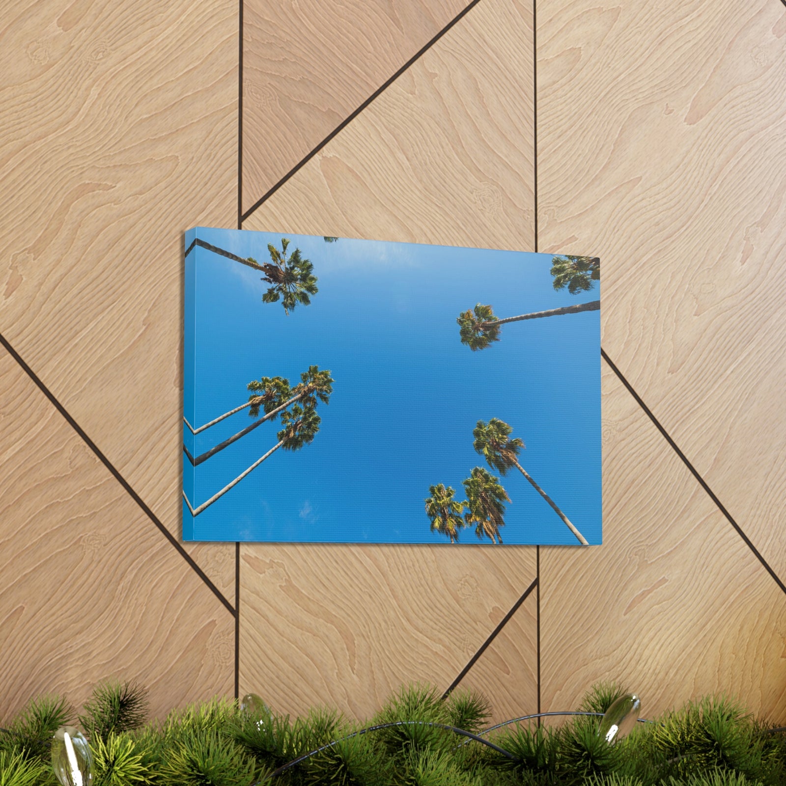 Palm Trees Los Angeles Modern Multicolor Scenic Nature Photography Canvas Home Office Decor Ready to Hang-Express Your Love Gifts