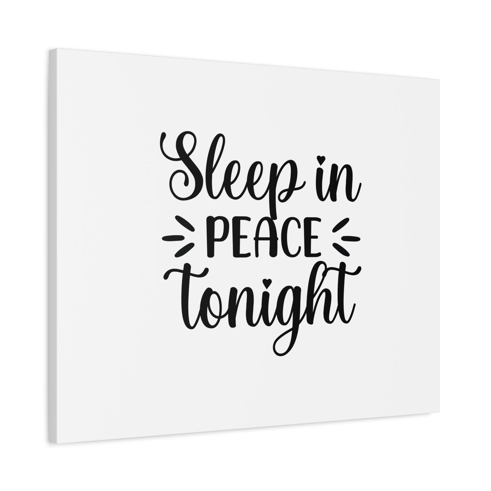 Scripture Canvas Sleep In Peace Tonight Psalm 4:8 Christian Wall Art Bible Verse Print Ready to Hang-Express Your Love Gifts