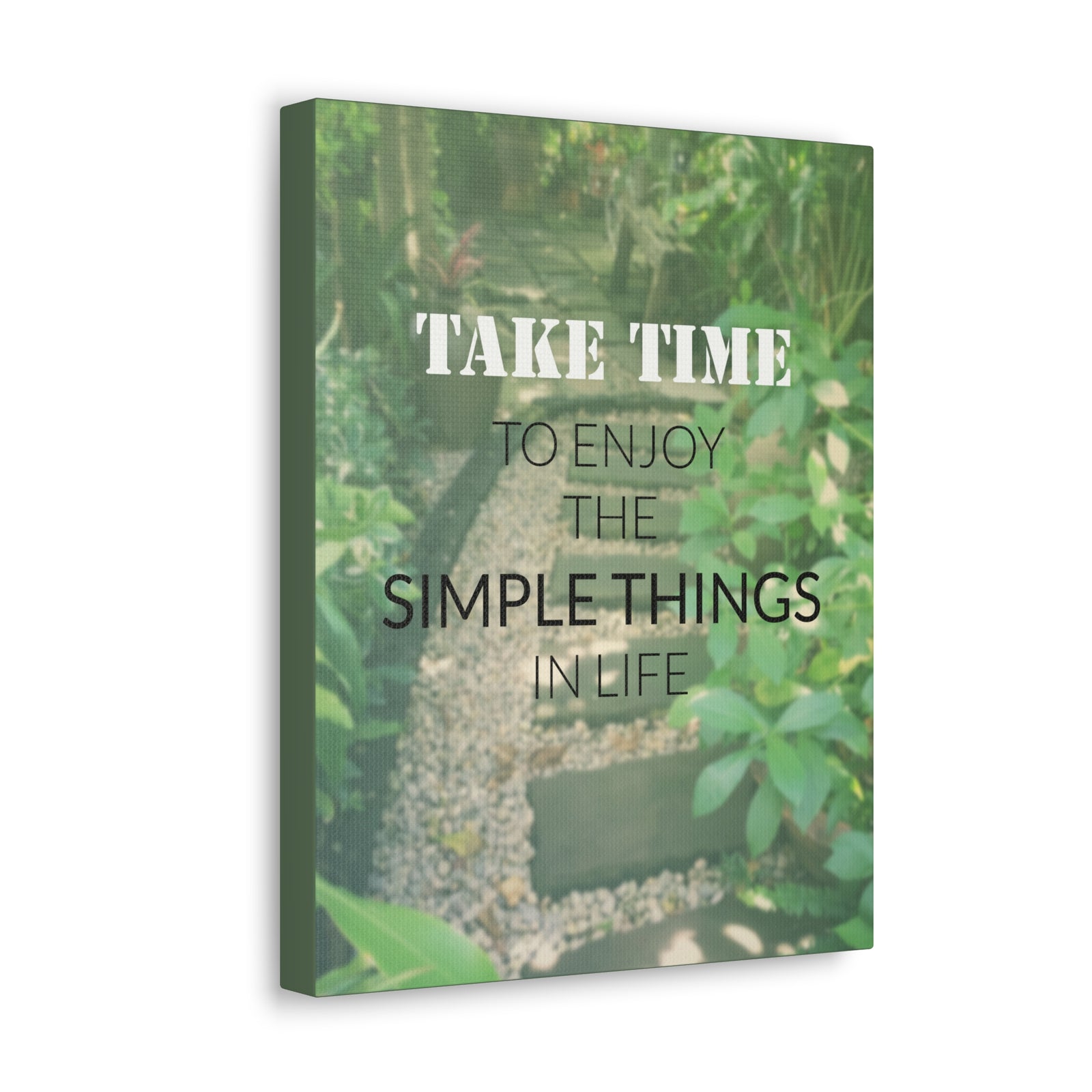 Inspirational Quote Canvas Take Time To Enjoy Motivational Print Ready to Hang Artwork-Express Your Love Gifts