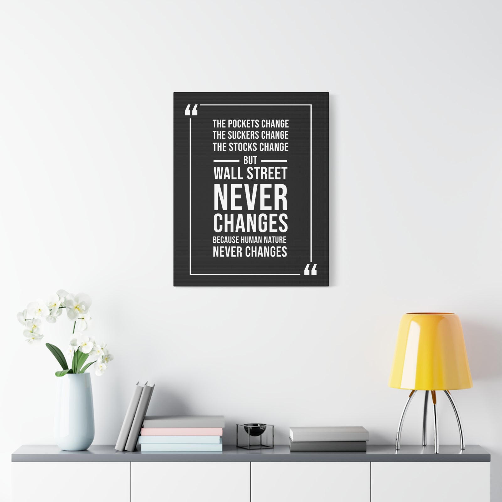 Stock Market Wall Art Wall Street Never Changes Wall Street Trading QuoteMoney Motivation Wall Art-Express Your Love Gifts