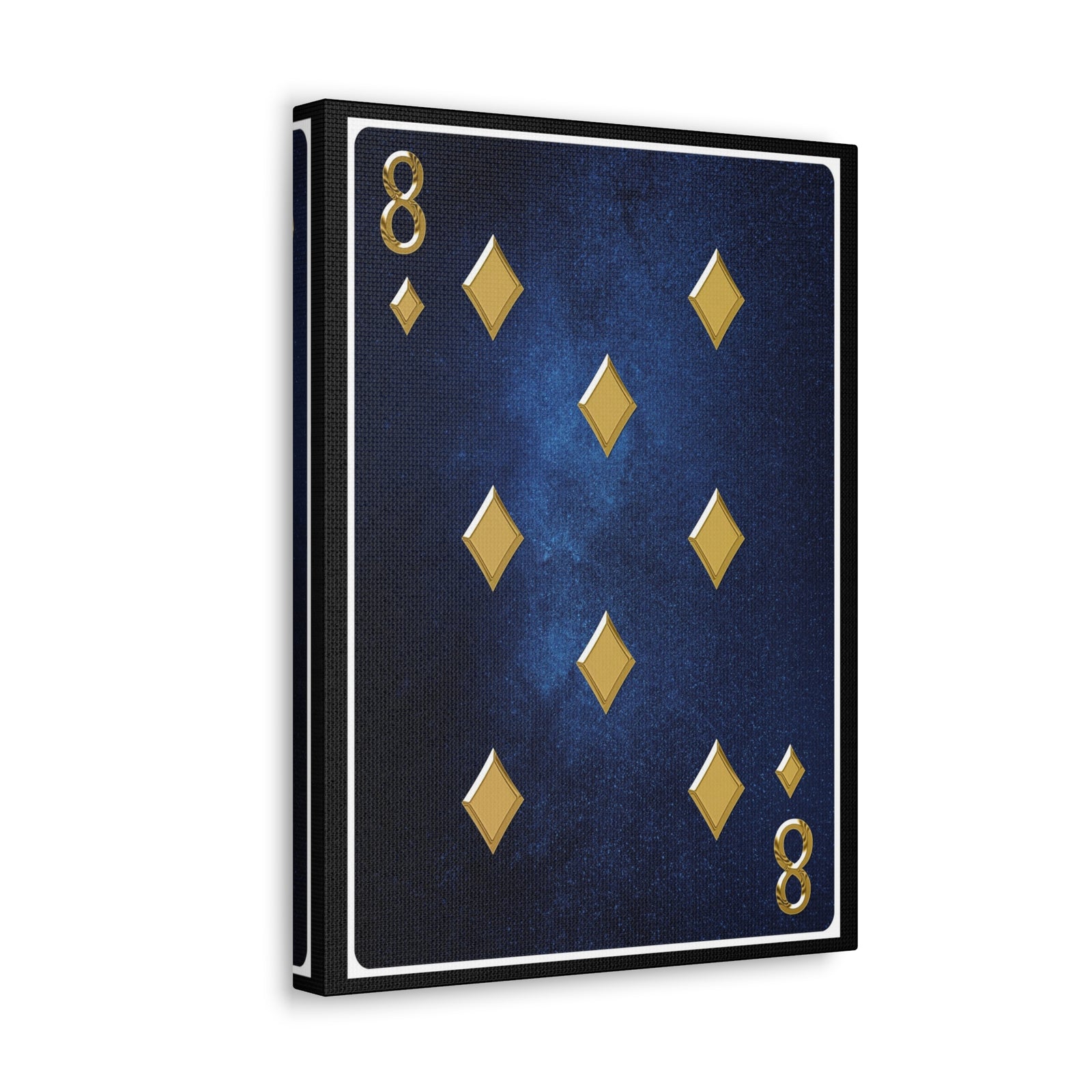 Eight Of Diamonds Space Background Playing Card Canvas Wall Art for Home Decor Ready-to-Hang-Express Your Love Gifts