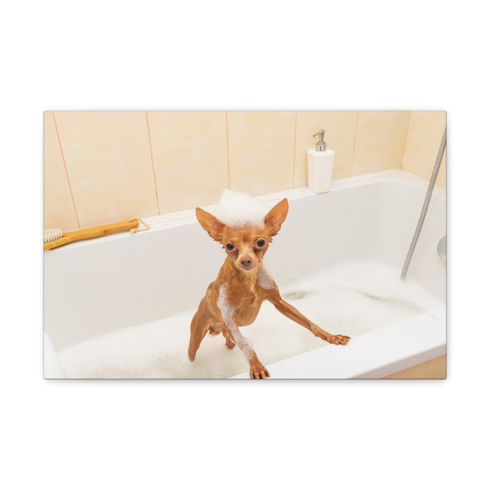 Cute Russkiy Toy Bath Canvas Wall Art for Home Decor Ready-to-Hang-Express Your Love Gifts