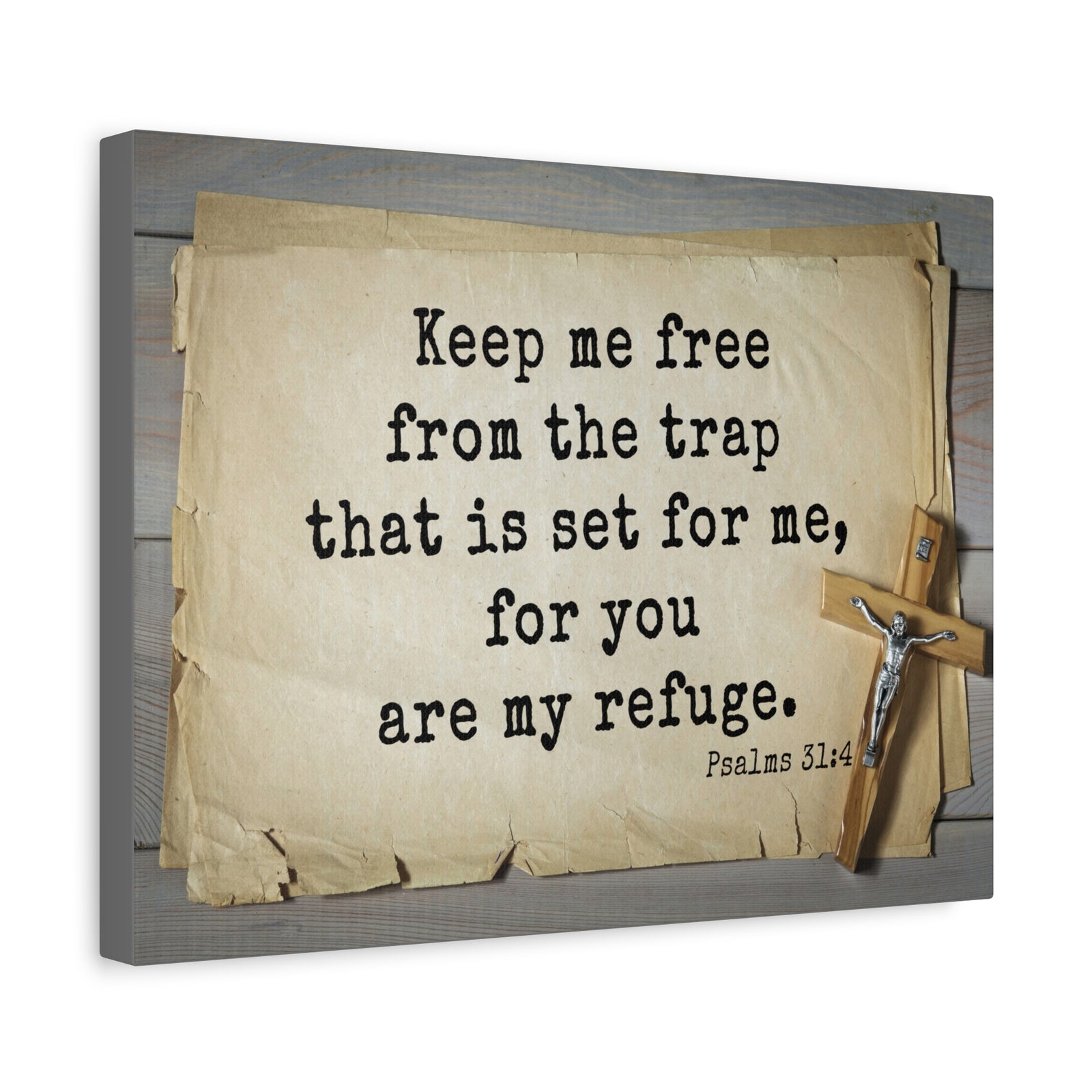 Scripture Walls Keep Me Free Psalms 31:4 Bible Verse Canvas Christian Wall Art Ready to Hang-Express Your Love Gifts