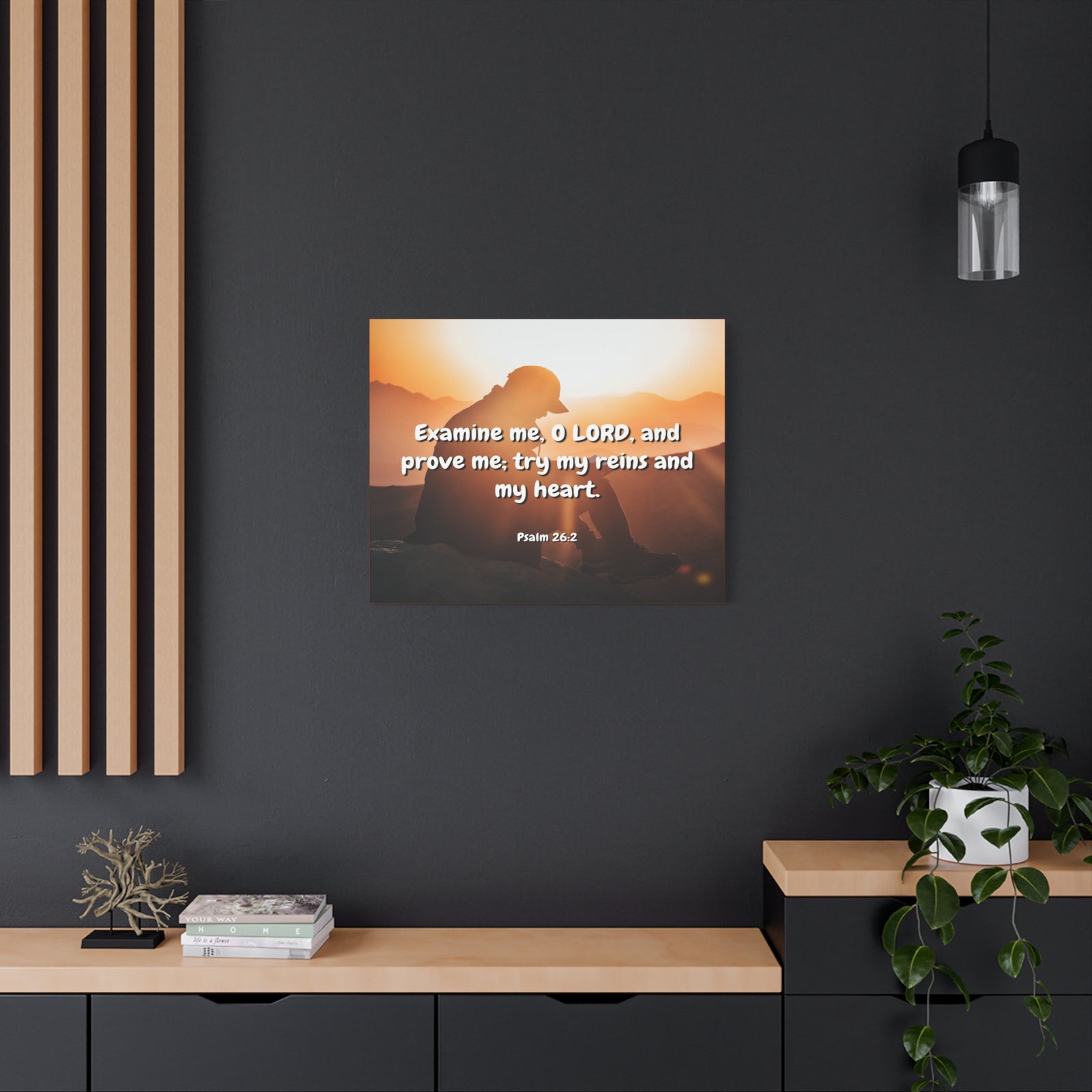 Scripture Canvas Prove Me Psalms 26:2 Christian Wall Art Bible Verse Print Ready to Hang-Express Your Love Gifts