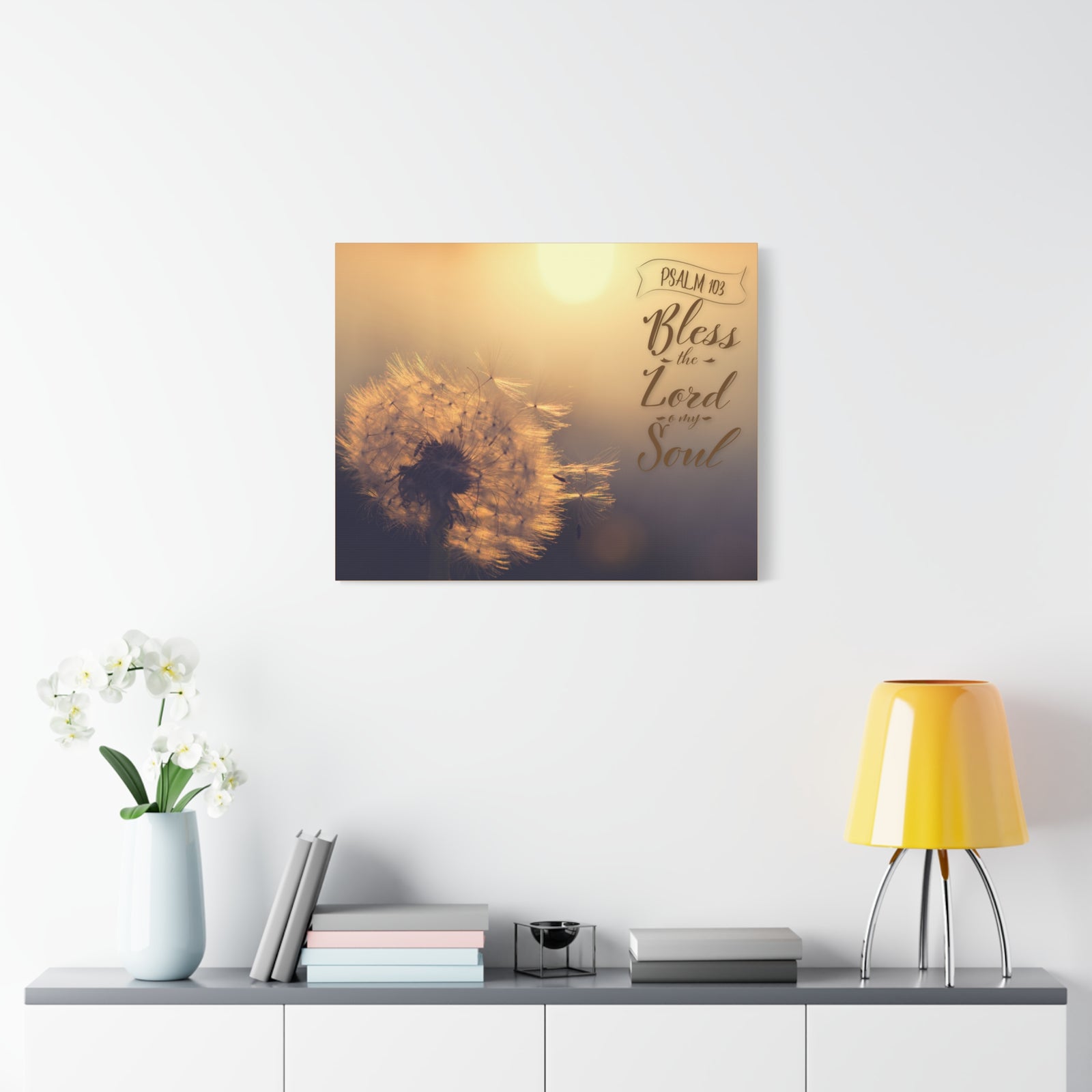 Scripture Walls Bless The Lord Psalm 103 Bible Verse Canvas Christian Wall Art Ready to Hang-Express Your Love Gifts