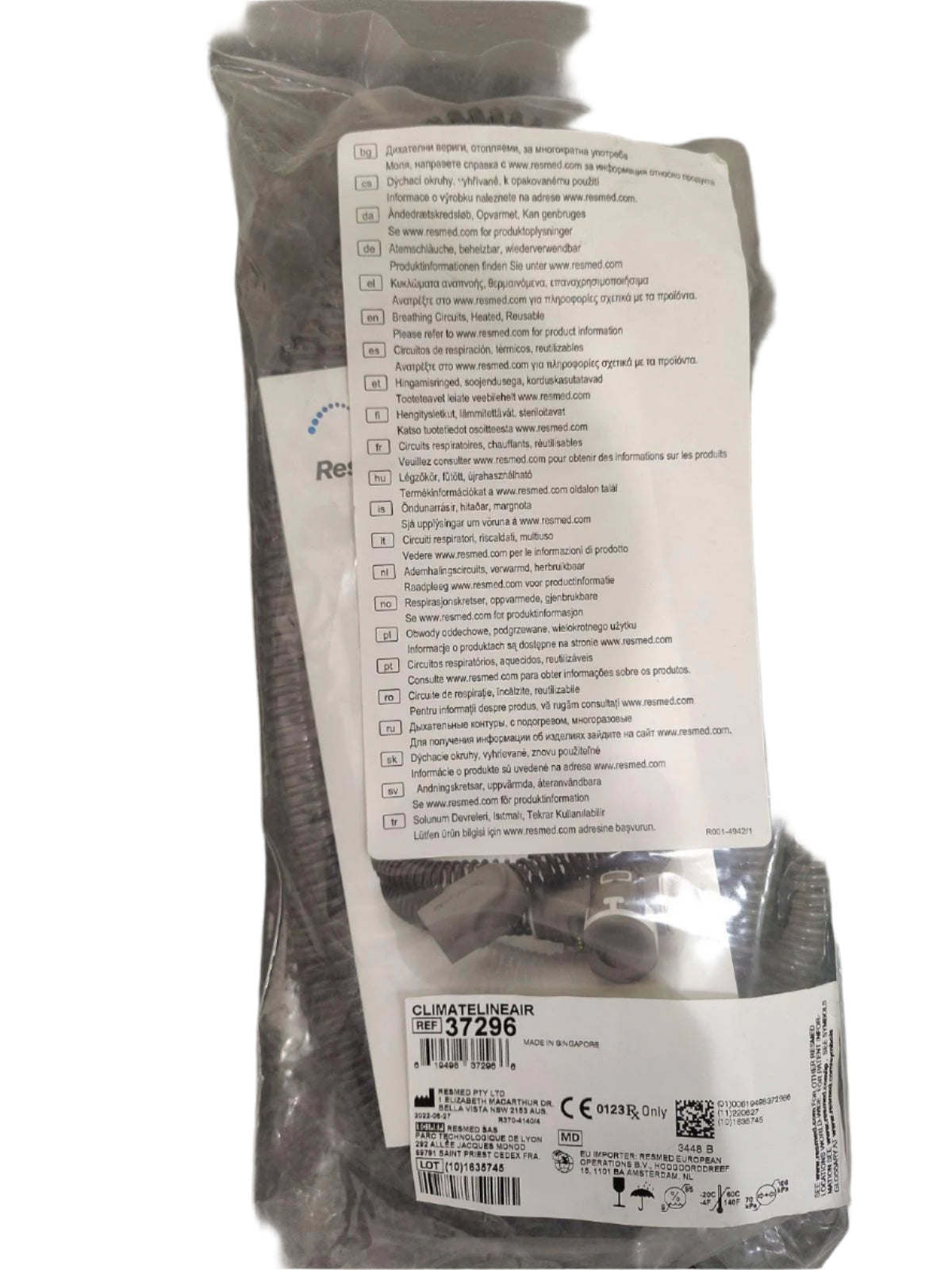 ResMed ClimateLine Air Heated CPAP Tubing 37296 | 6 ft 6 in Hose | Pack of 5 (New Sealed)-Express Your Love Gifts