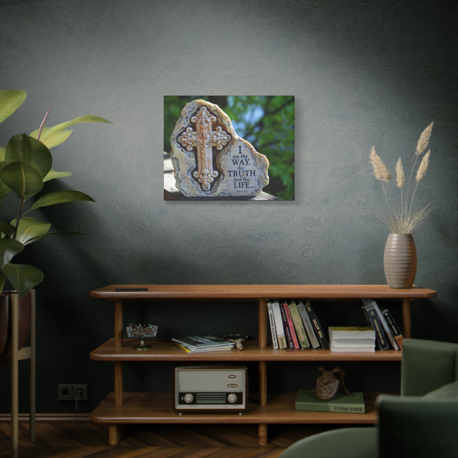 Scripture Canvas I Am The Way John 14:6 Christian Wall Art Bible Verse Print Ready to Hang-Express Your Love Gifts