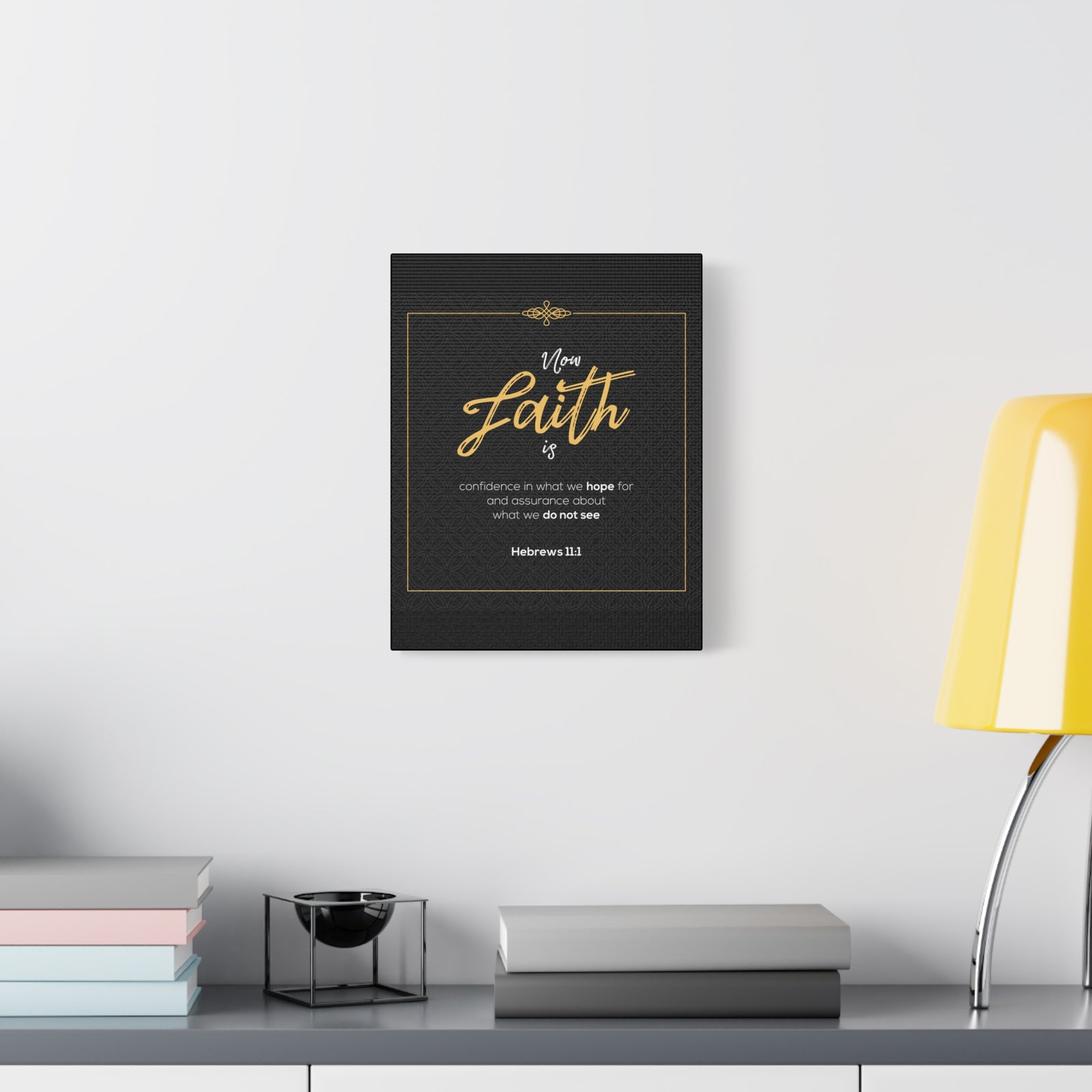 Scripture Canvas Faith Is Confidence Hebrews 11:1 Christian Wall Art Bible Verse Print Ready To Hang-Express Your Love Gifts