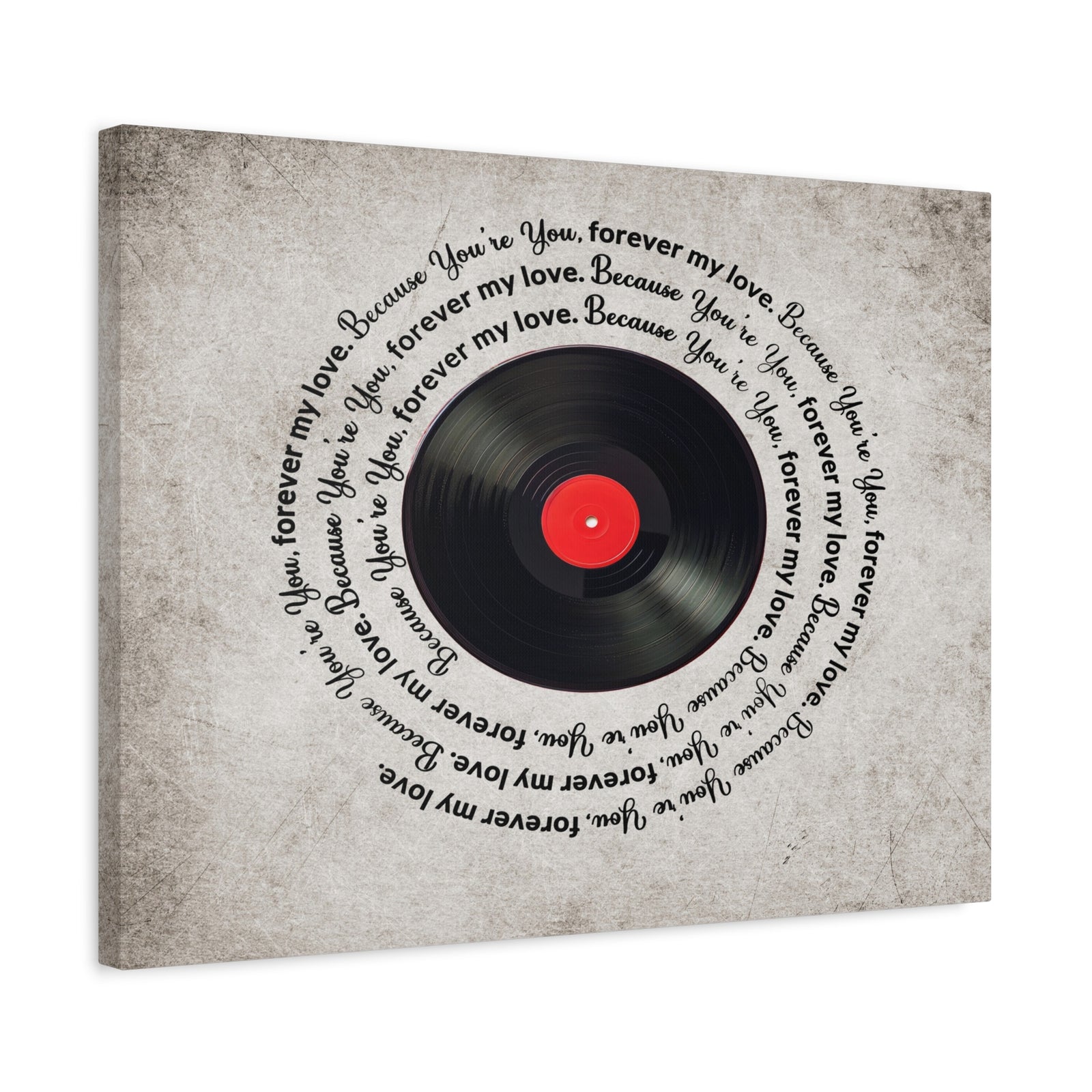 Personalized To My Wife Forever My Love Vinyl Record Canvas Wall Art – Perfect Gift for Music Lovers & Soulmates-Express Your Love Gifts