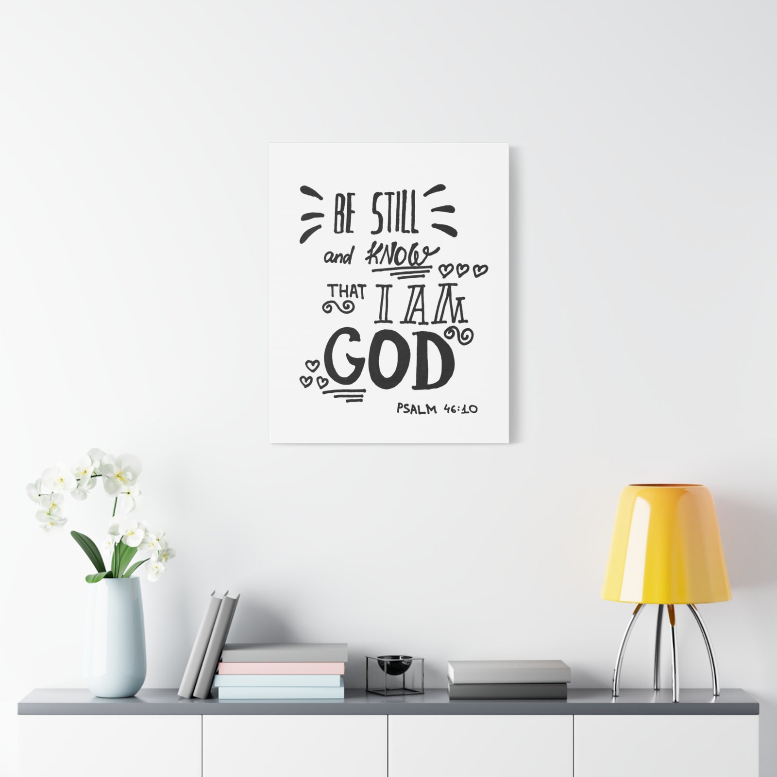 Scripture Walls I Am God Psalm 46:10 Bible Verse Canvas Christian Wall Art Ready to Hang-Express Your Love Gifts