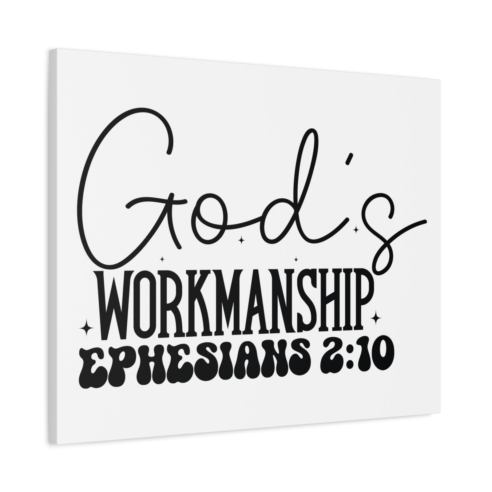 Scripture Walls Ephesians 2:10 I am God's Workmanship Bible Verse Canvas Christian Wall Art Ready to Hang Unframed-Express Your Love Gifts