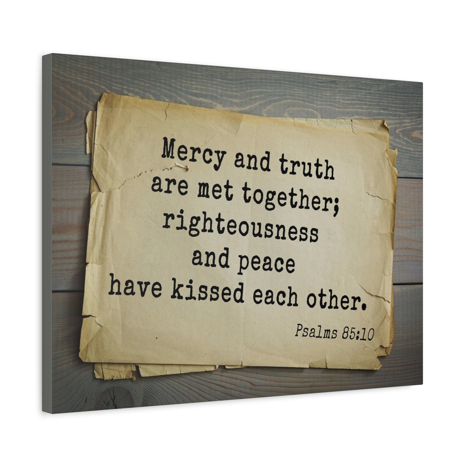 Scripture Walls Mercy And Truth Psalms 85:10 Bible Verse Canvas Christian Wall Art Bible Verse Print Ready To Hang-Express Your Love Gifts