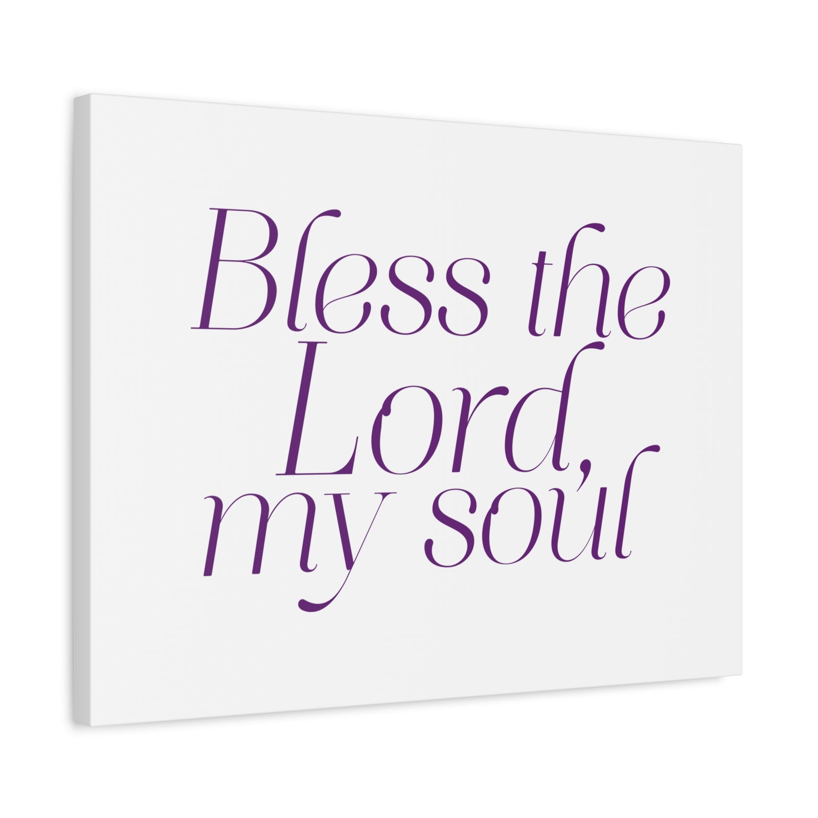 Scripture Walls Bless The Lord My Soul Purple Psalm 103:1 Bible Verse Canvas Christian Wall Art Ready to Hang-Express Your Love Gifts
