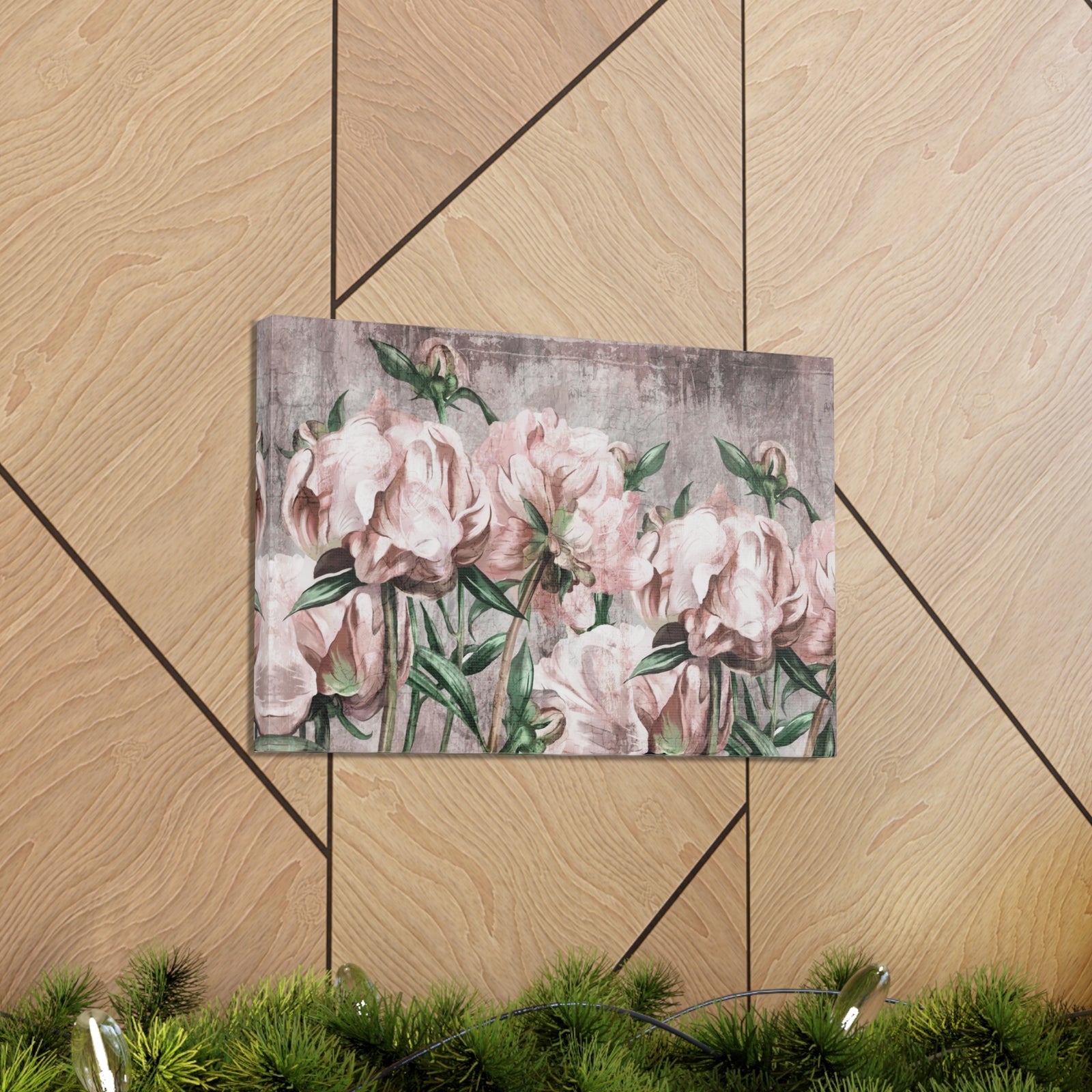 Large Art Peony Painted Flower Canvas Wall Art for Home Decor Ready-to-Hang-Express Your Love Gifts