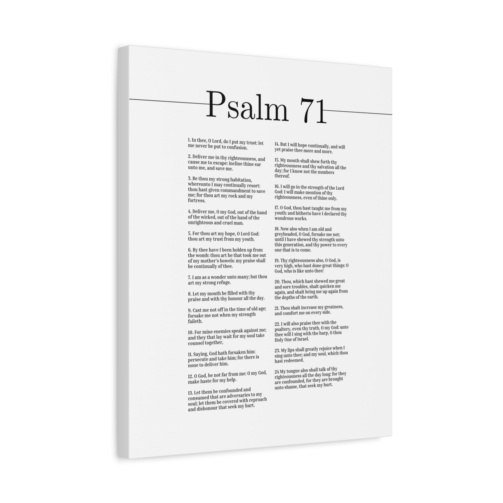 Scripture Canvas O Thou Holy One Of Israel Psalm 71 Christian Wall Art Bible Verse Print Ready to Hang-Express Your Love Gifts