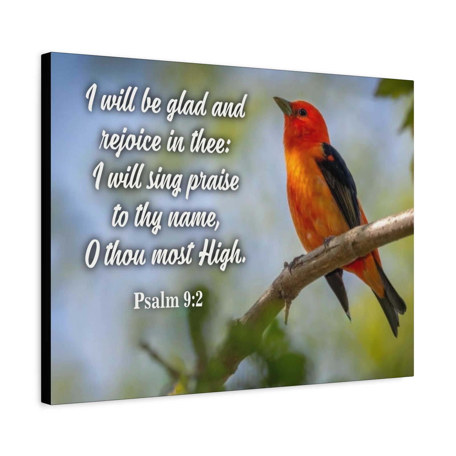 Bible Verse Canvas I WIll Sing Praise Psalm 9:2 Christian Home Decor Scripture Art-Express Your Love Gifts