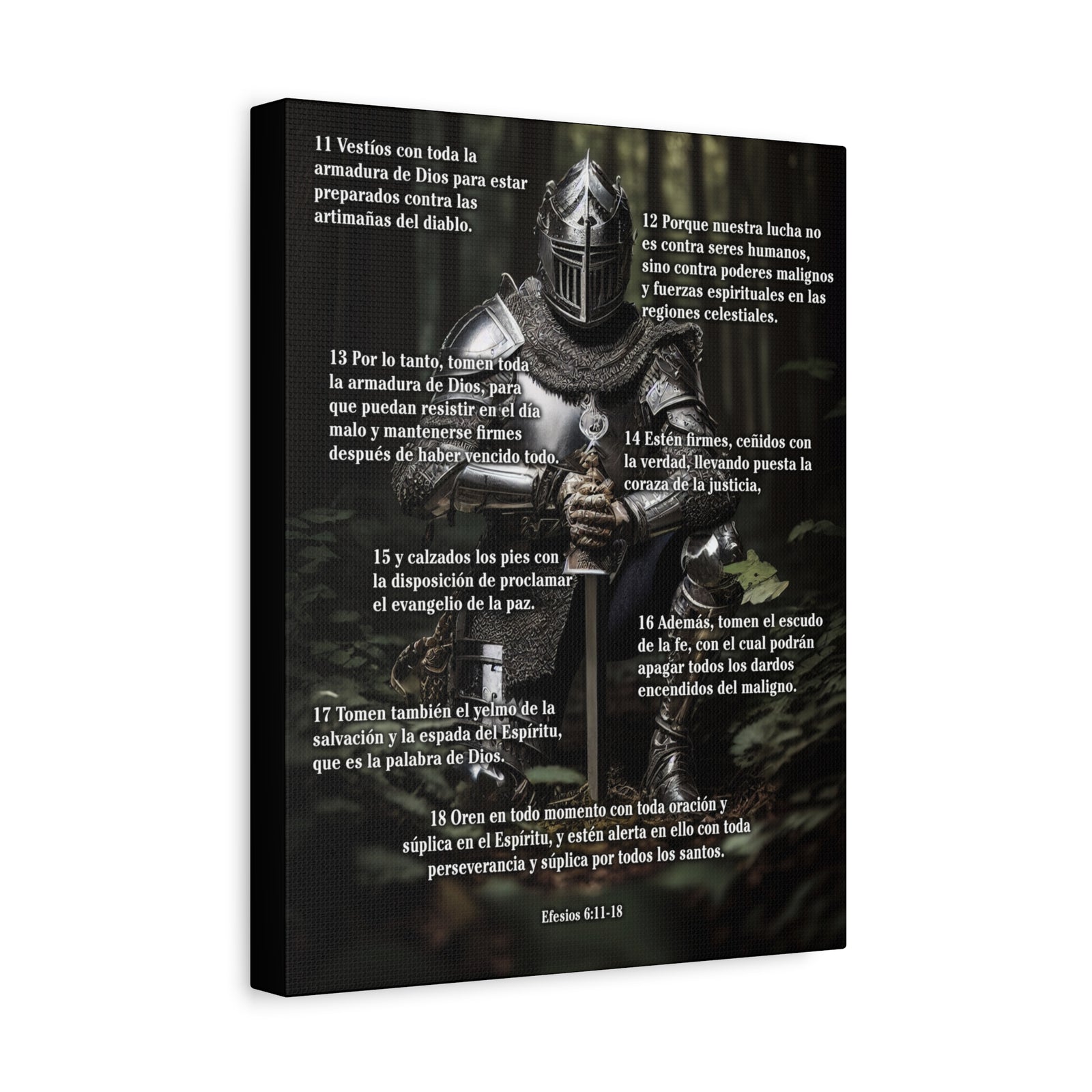 Scripture Walls Armor Of God Ephesians 6:11-18 Spanish Soldier Kneels Christian Wall Art Print Ready to Hang Unframed-Express Your Love Gifts