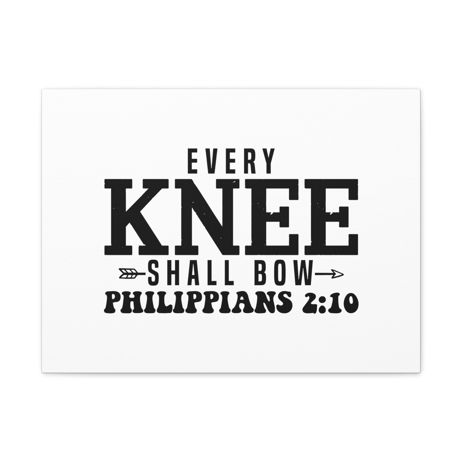 Scripture Walls Philippians 2:10 Every Knee Shall Bow Bible Verse Canvas Christian Wall Art Ready to Hang Unframed-Express Your Love Gifts