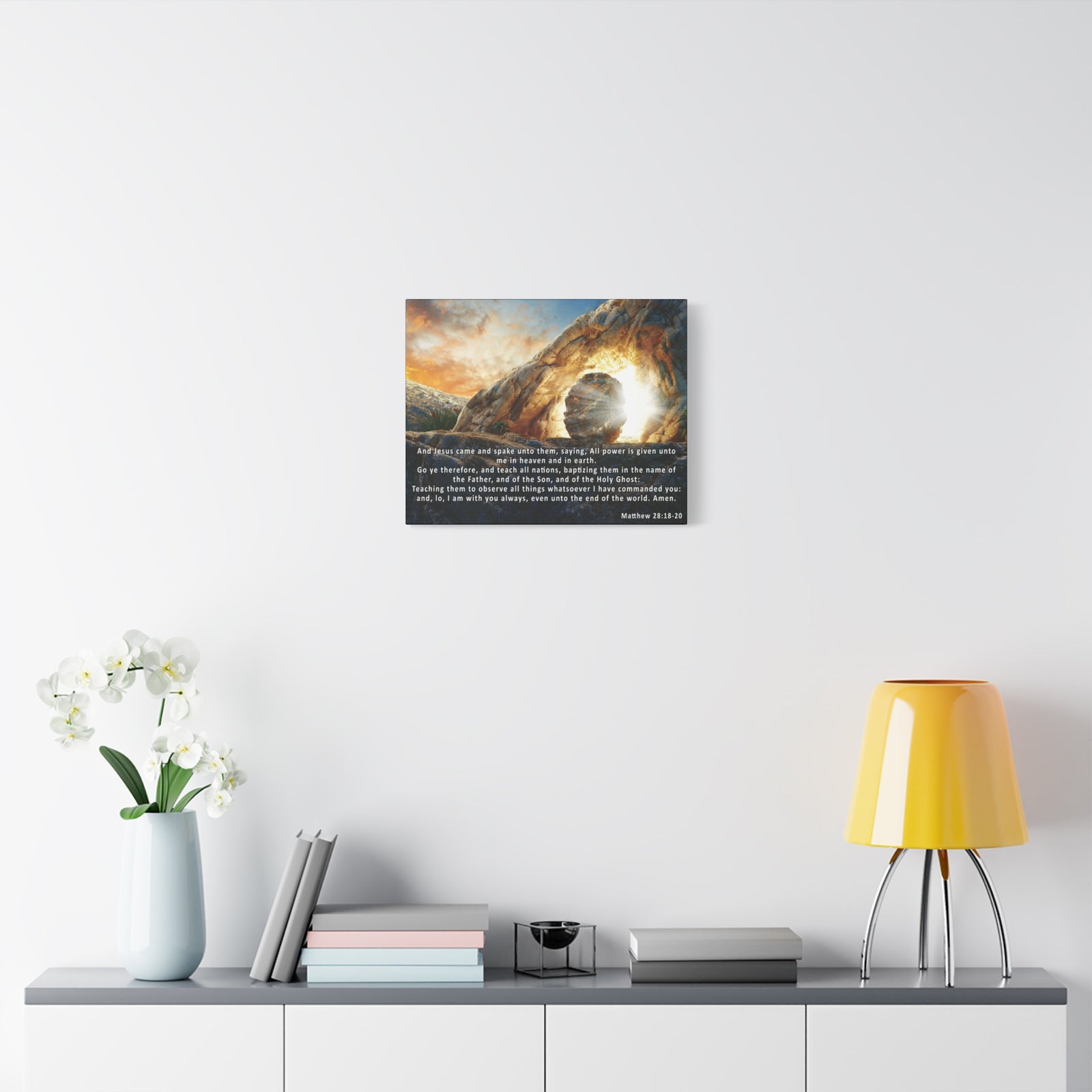 Matthew 28:18-20 The Great Commission Canvas – Christian Wall Art, Ready to Hang-Express Your Love Gifts