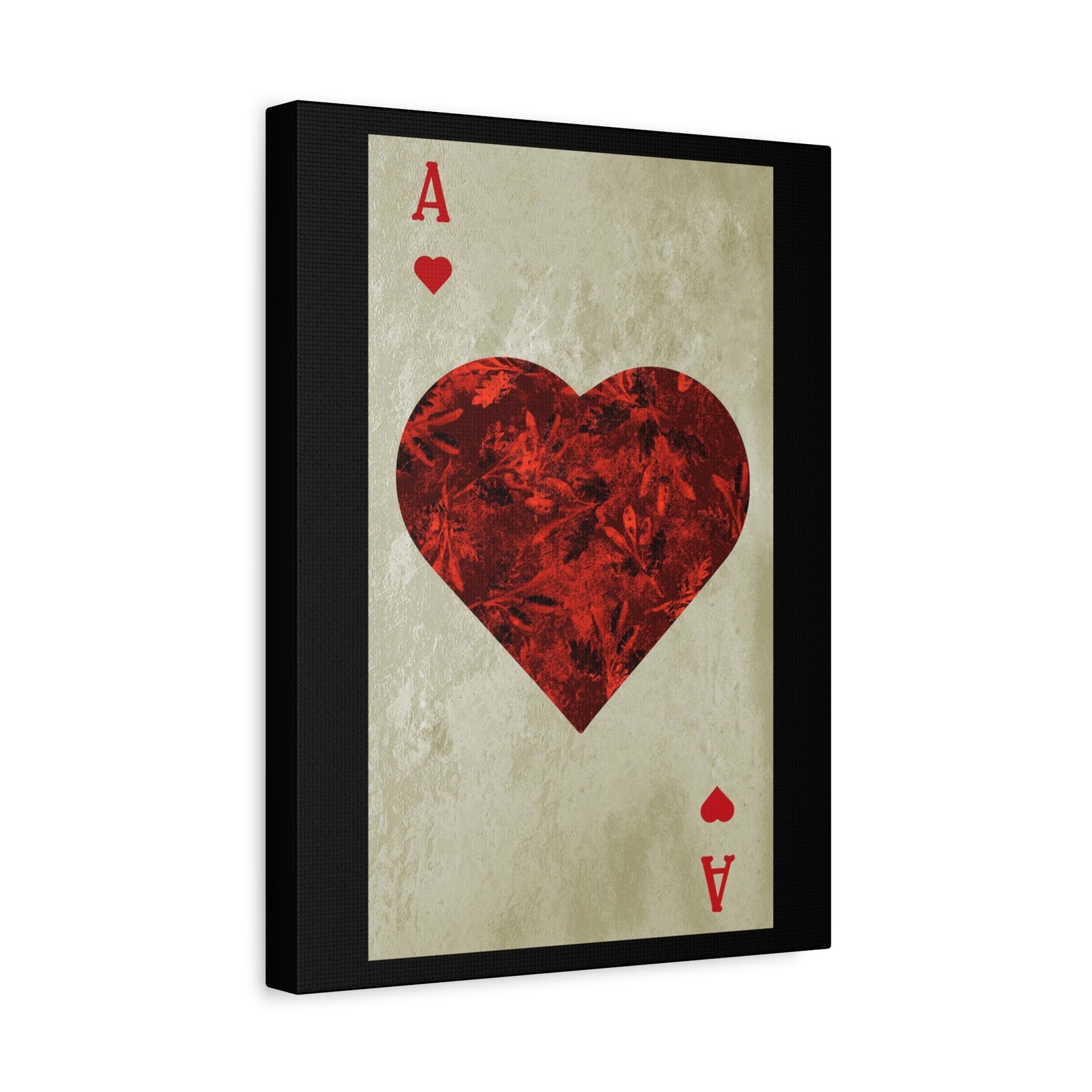 Ace Of Hearts Playing Card Canvas Wall Art for Home Decor Ready-to-Hang-Express Your Love Gifts