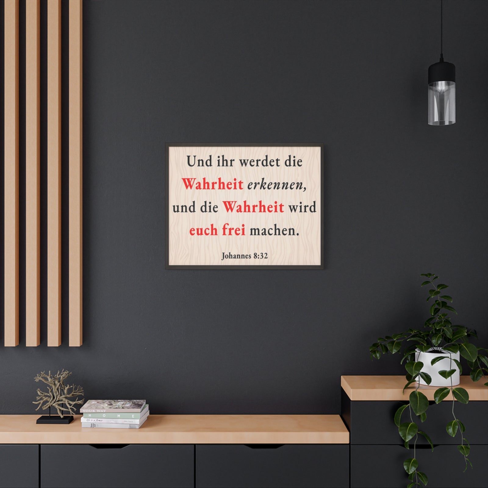 Scripture Walls Johannes 8:32 John 8:32 Truth Will Set You Free Bible Verse Canvas Christian Wall Art Ready to Hang Unframed-Express Your Love Gifts