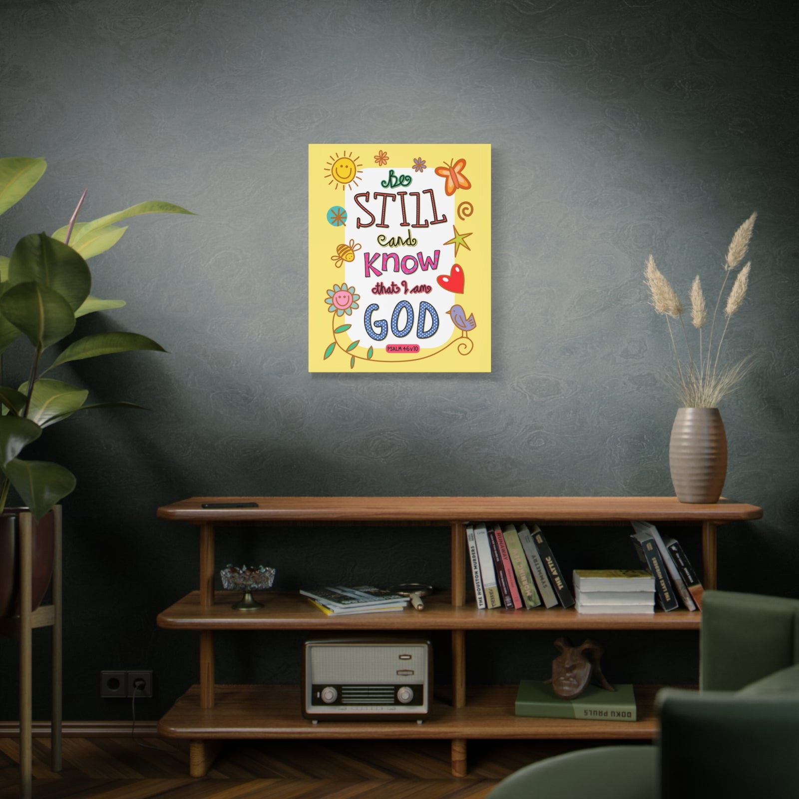 Scripture Walls Know That I Am God Psalm 46:10 Bible Verse Canvas Christian Wall Art Ready to Hang-Express Your Love Gifts