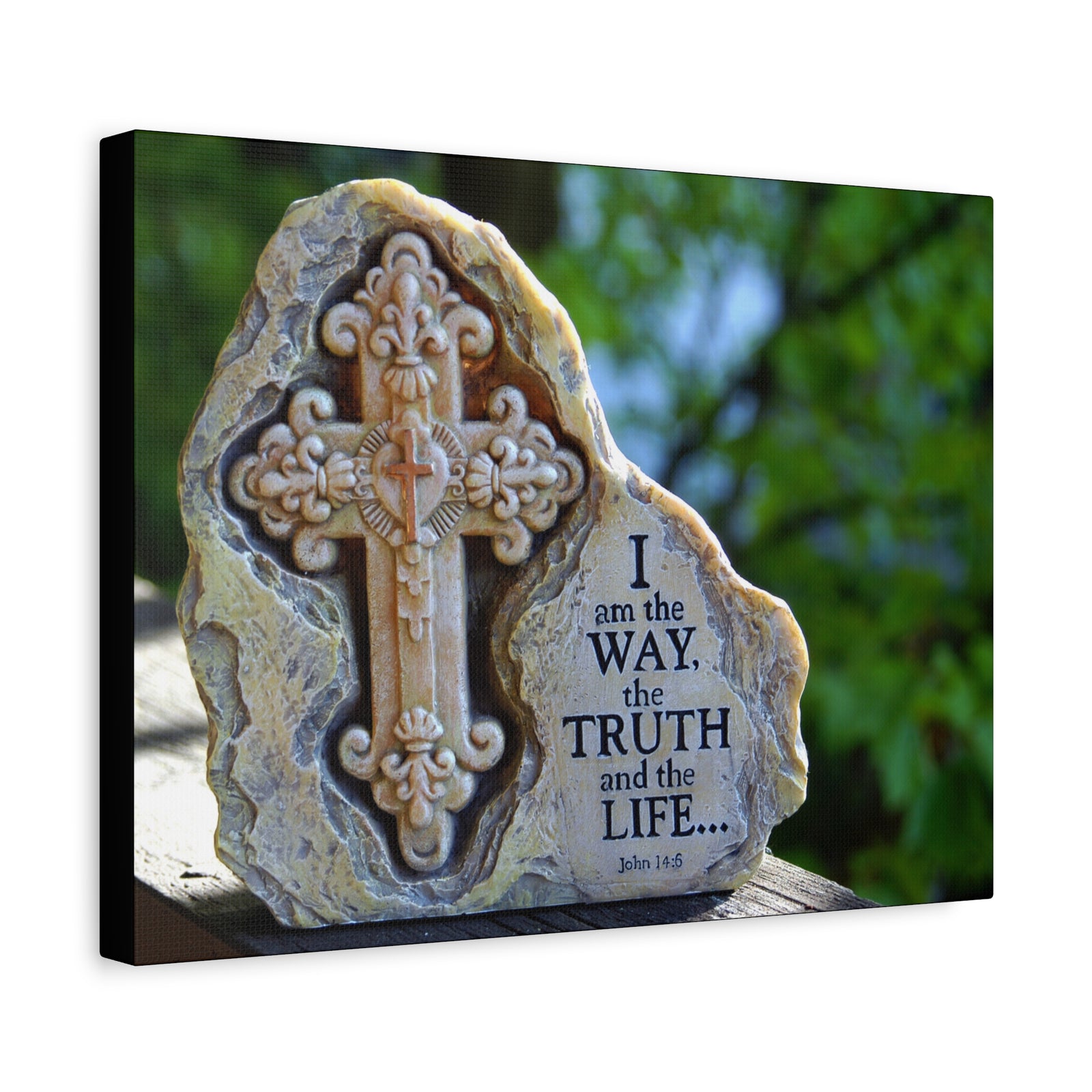 Scripture Canvas I Am The Way John 14:6 Christian Wall Art Bible Verse Print Ready to Hang-Express Your Love Gifts